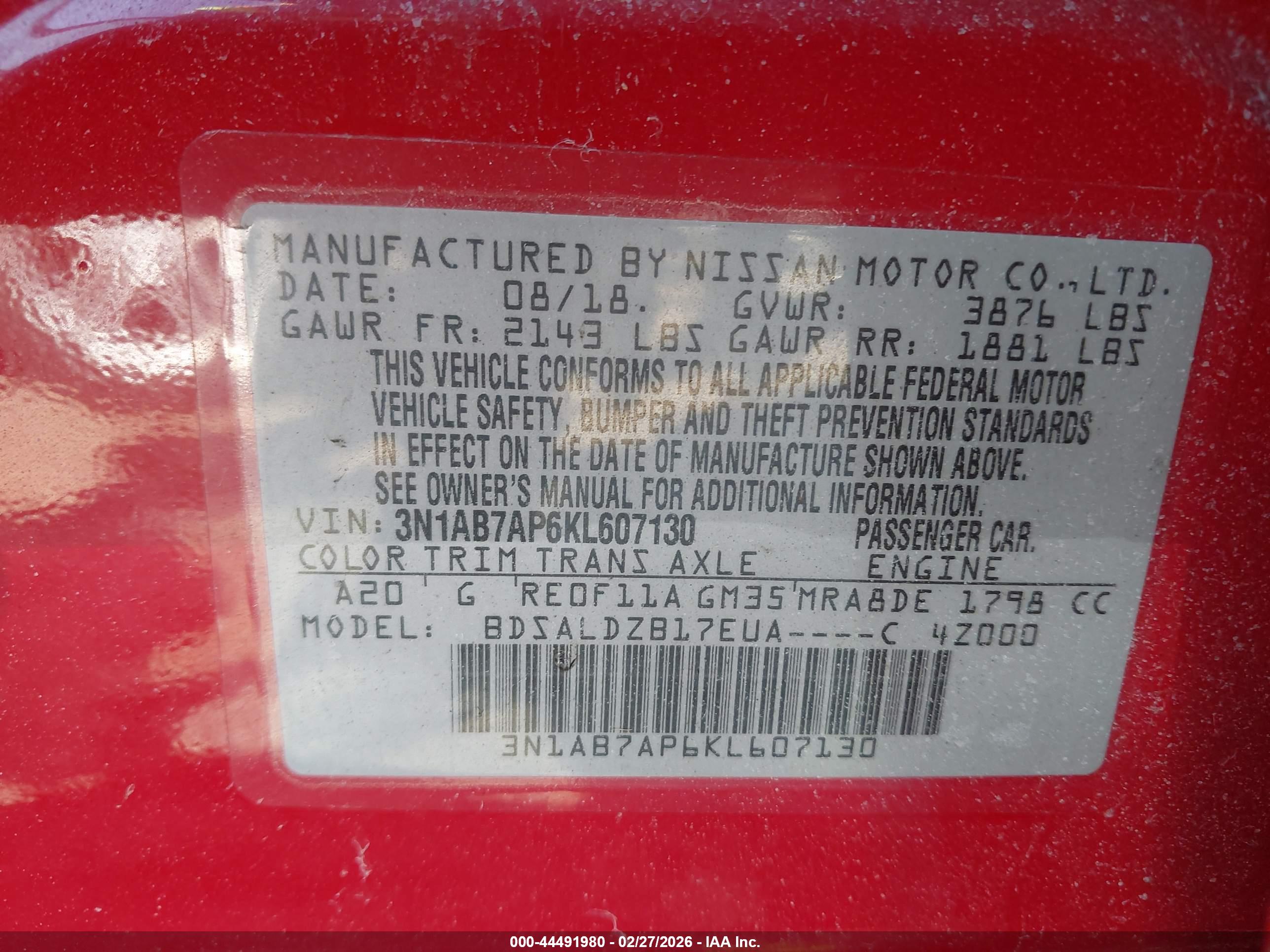 NISSAN SENTRA image 9