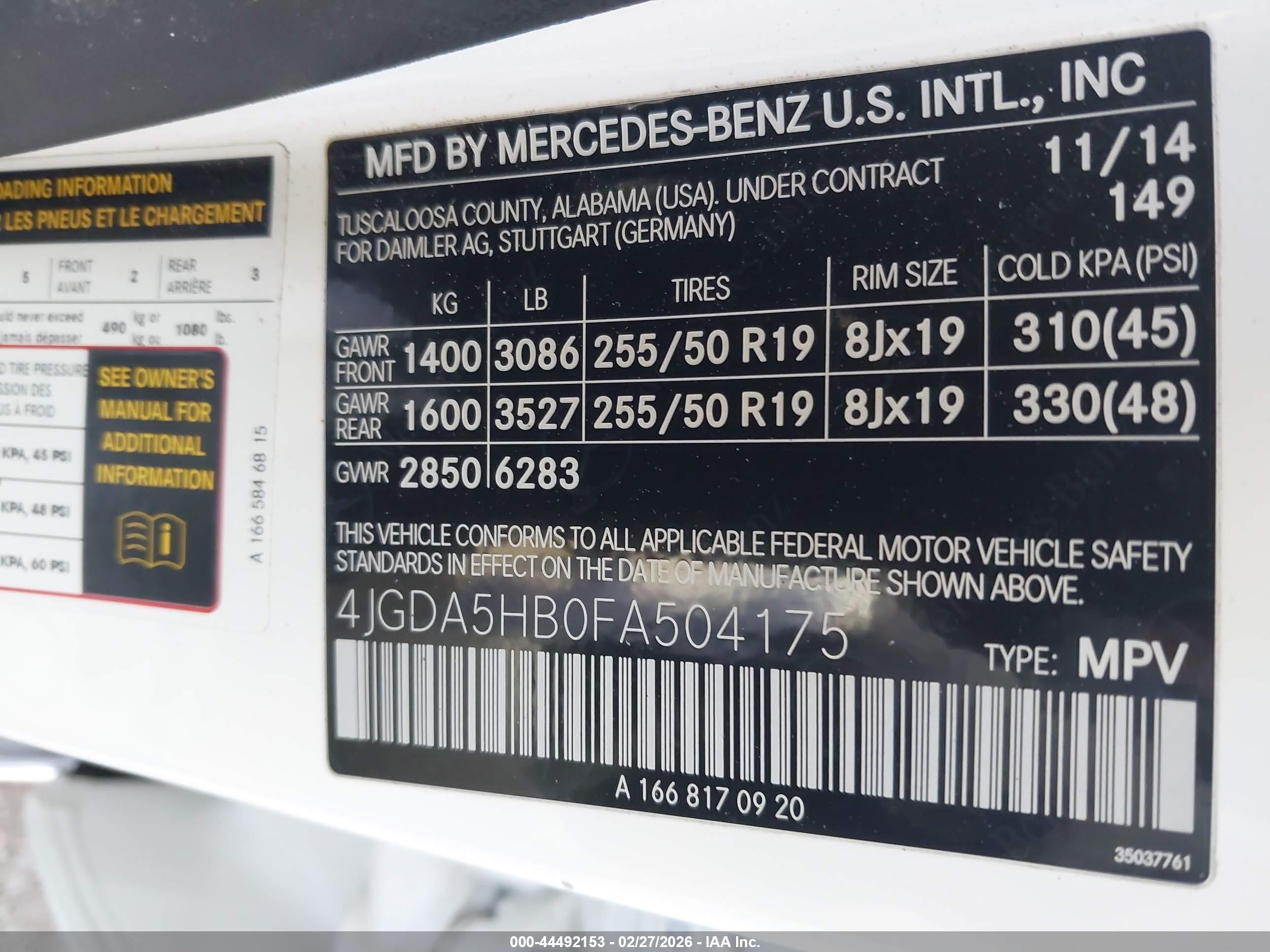 MERCEDES-BENZ ML image 9