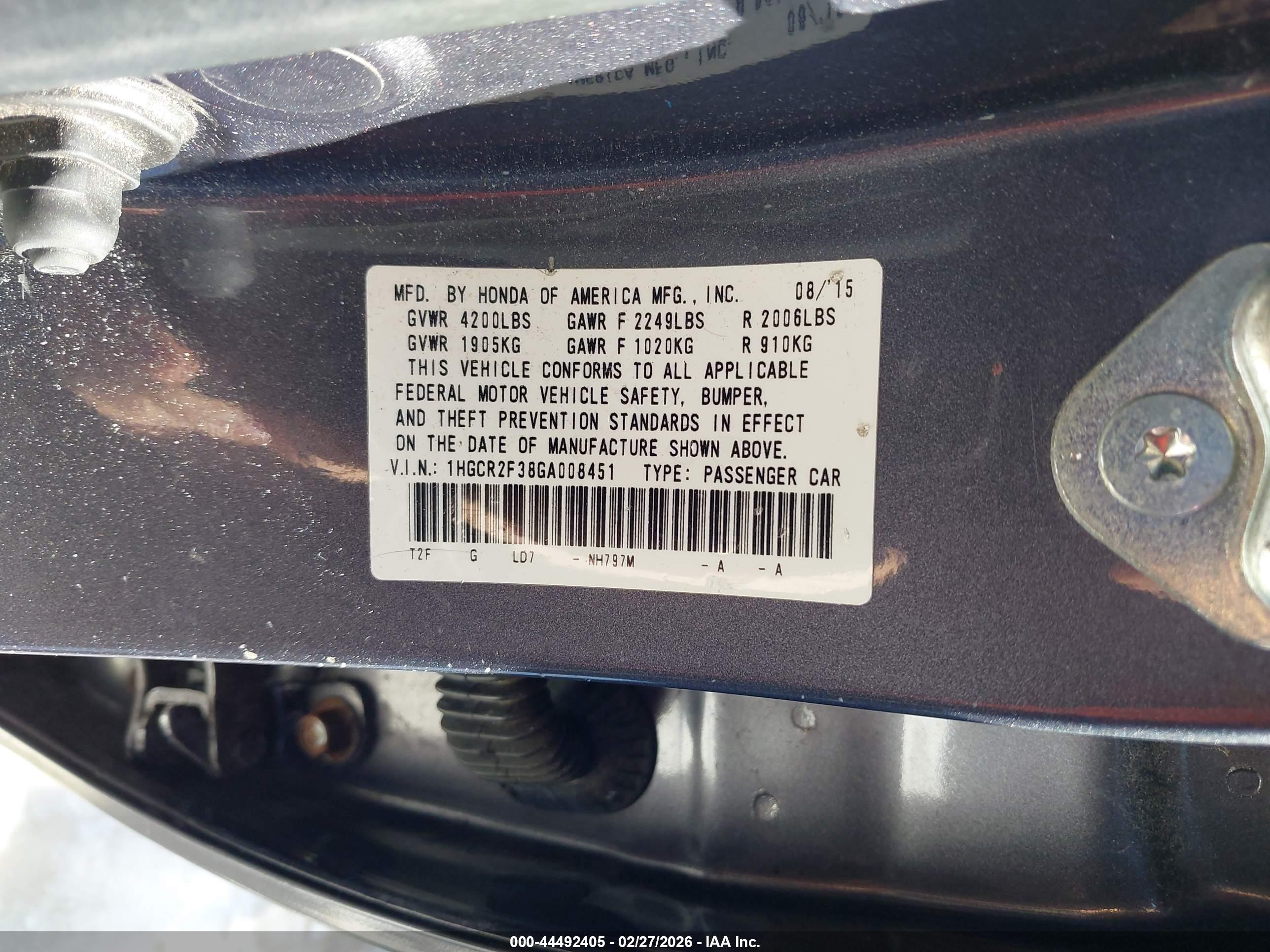 HONDA ACCORD image 9