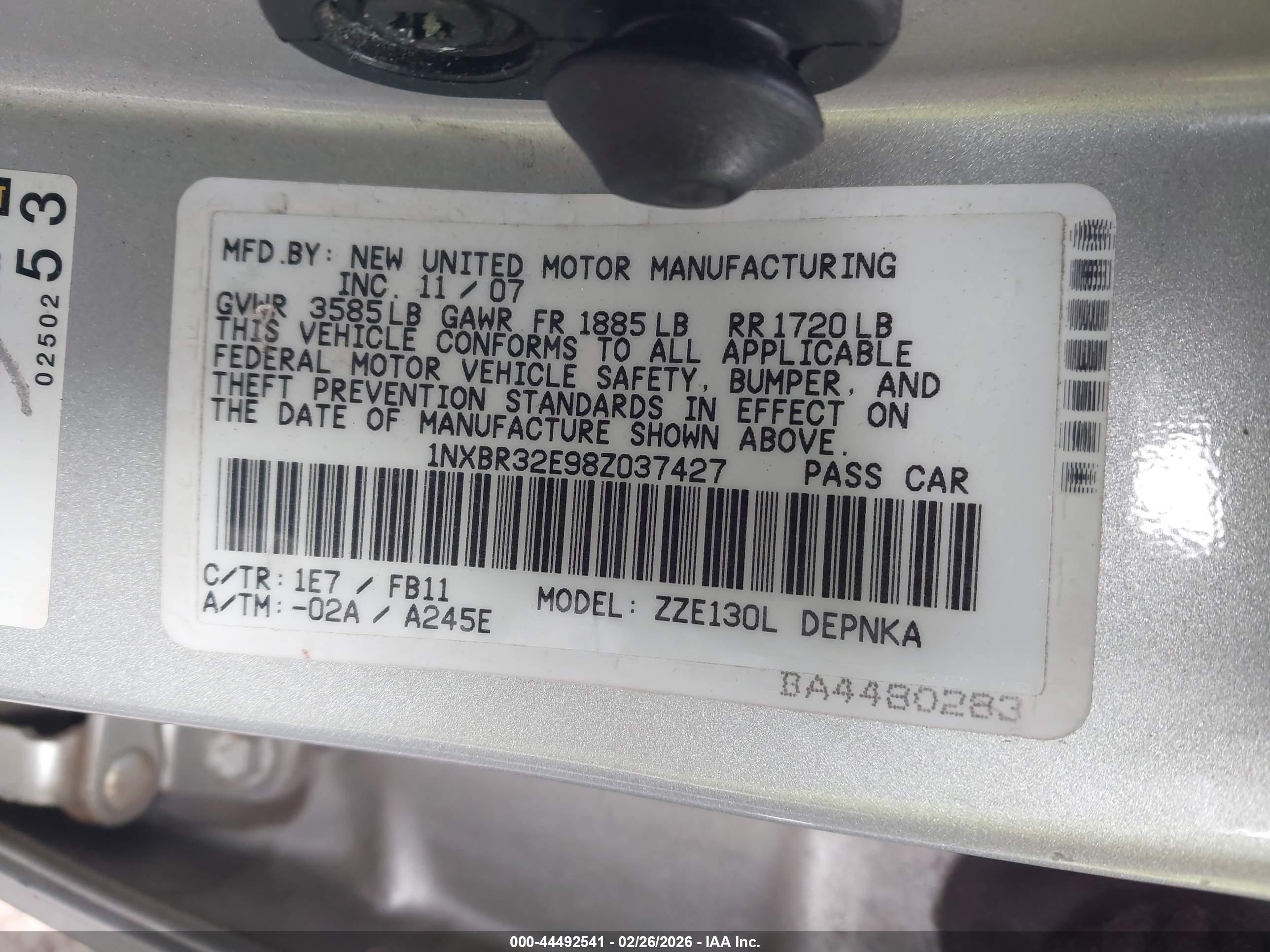 TOYOTA COROLLA image 9