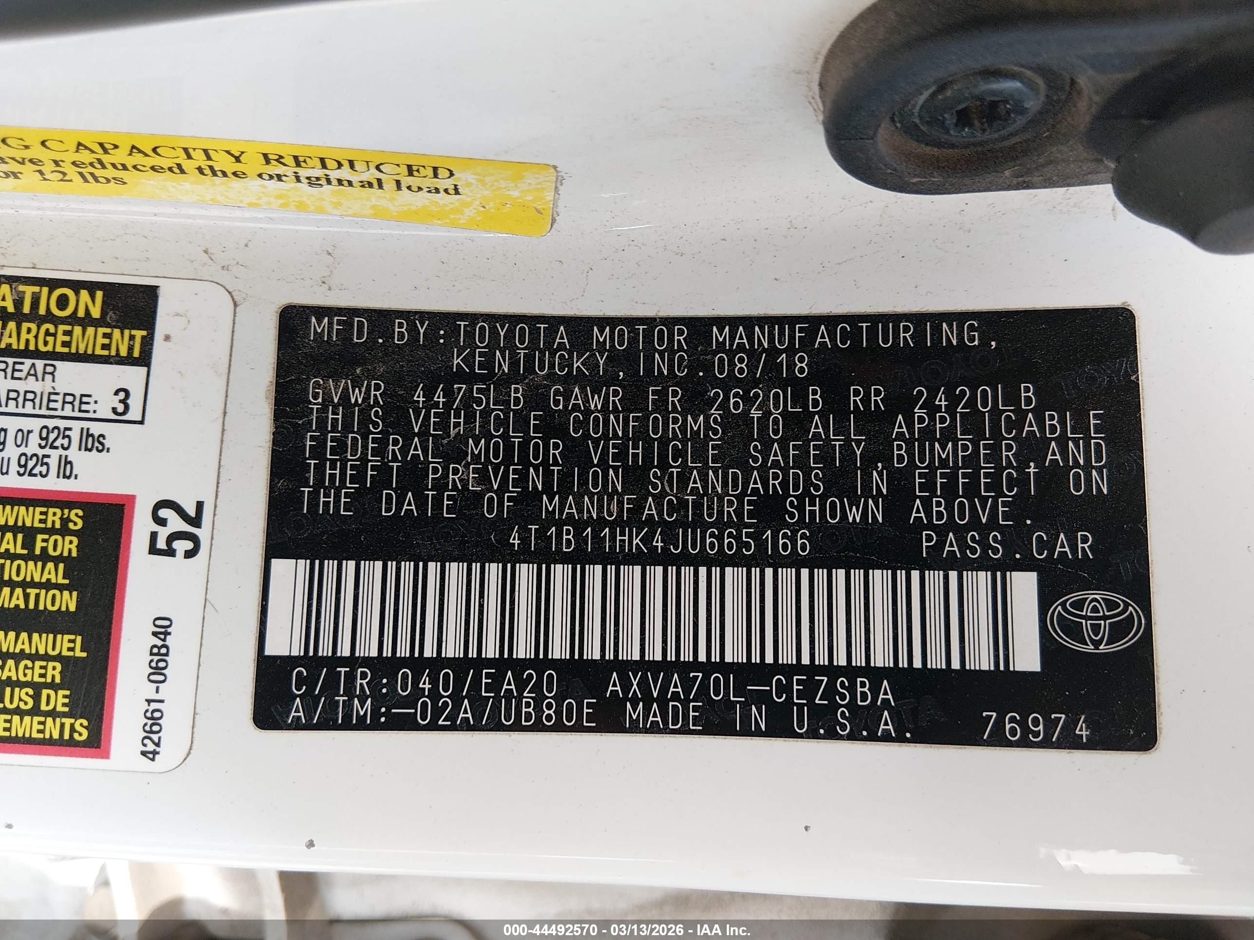 TOYOTA CAMRY image 9