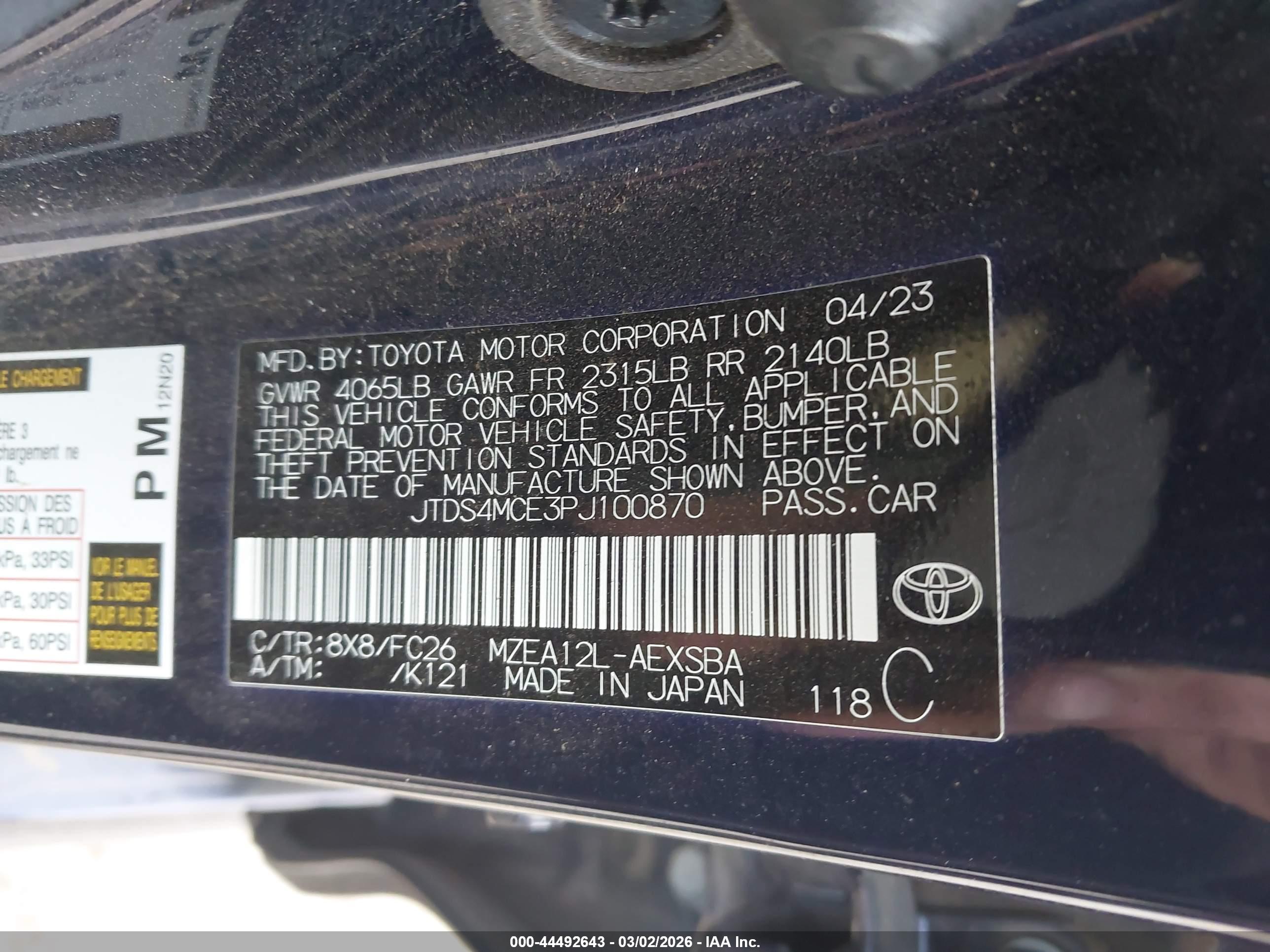 TOYOTA COROLLA image 9