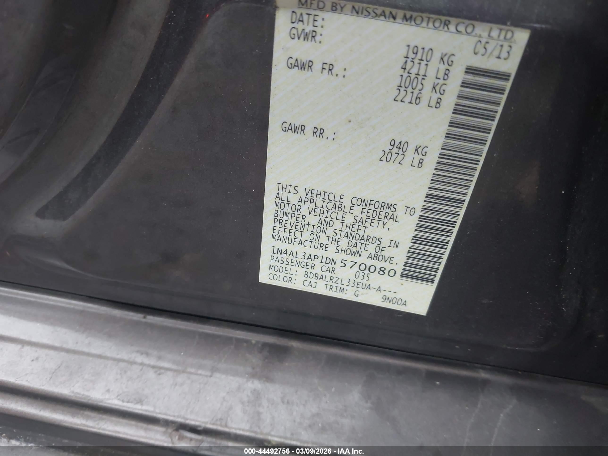 NISSAN ALTIMA image 9
