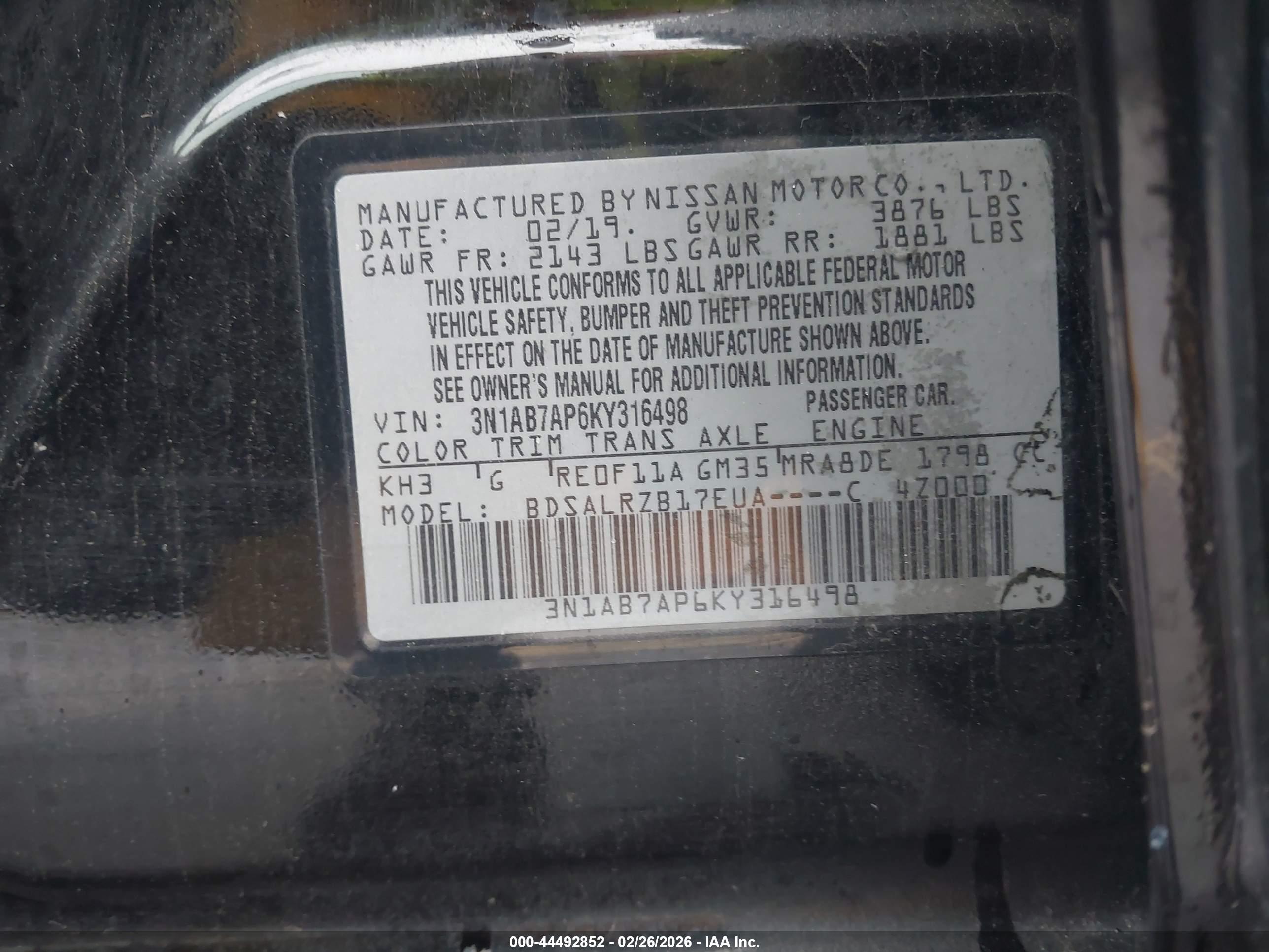 NISSAN SENTRA image 9