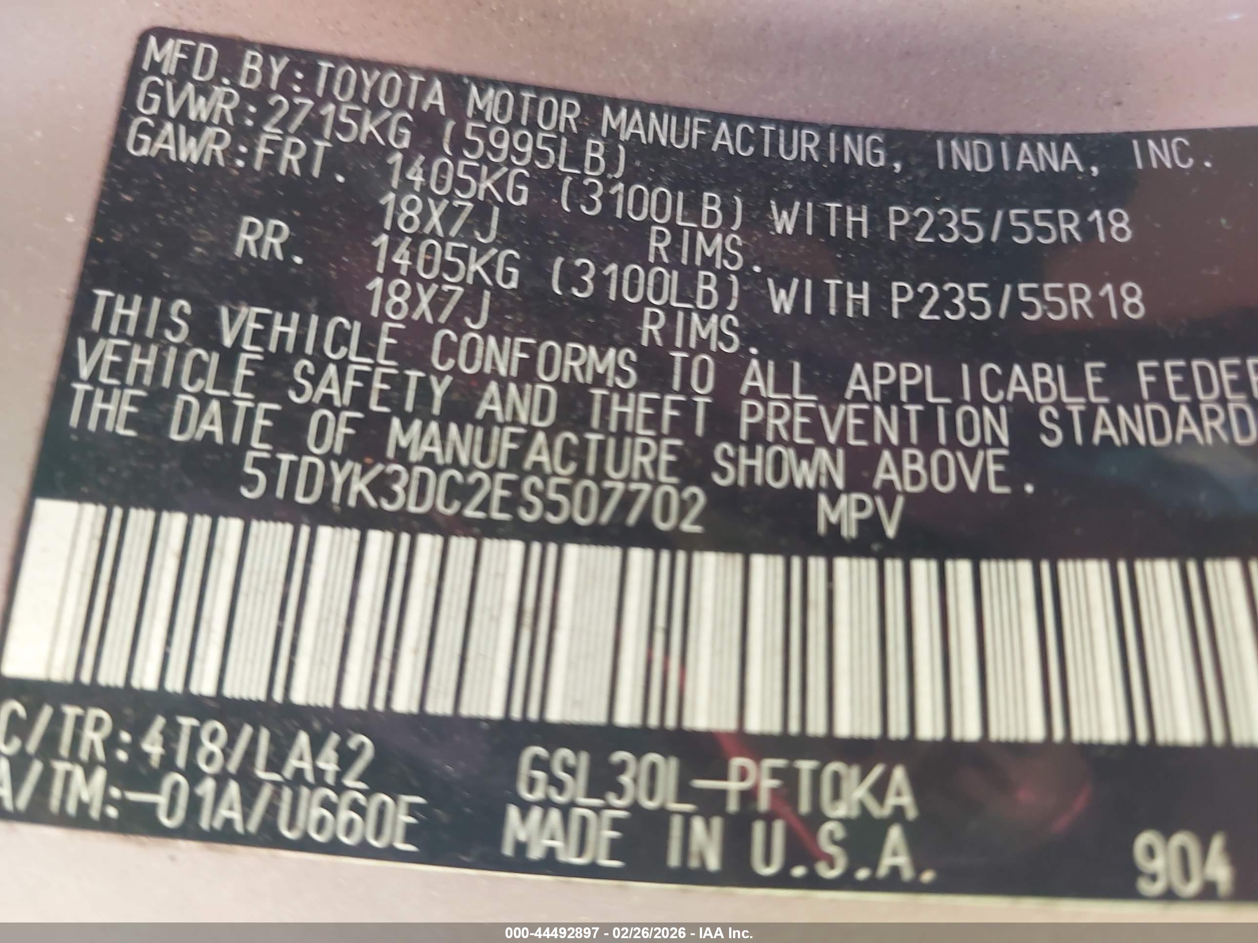 TOYOTA SIENNA image 9