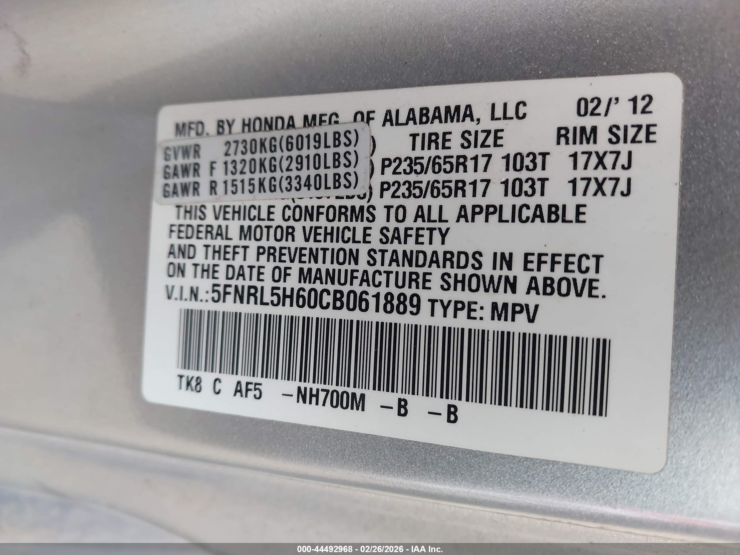 HONDA ODYSSEY image 9