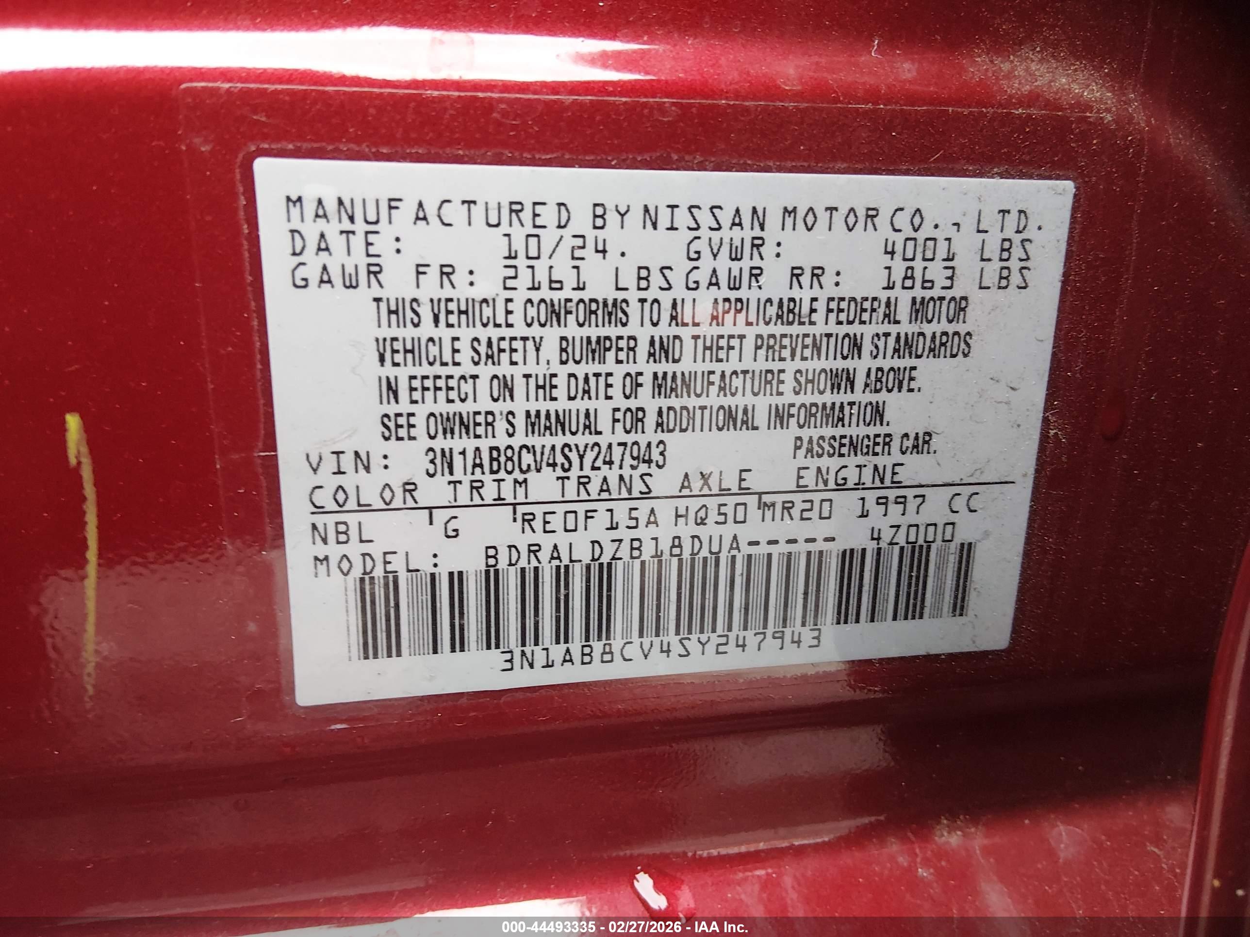 NISSAN SENTRA image 9