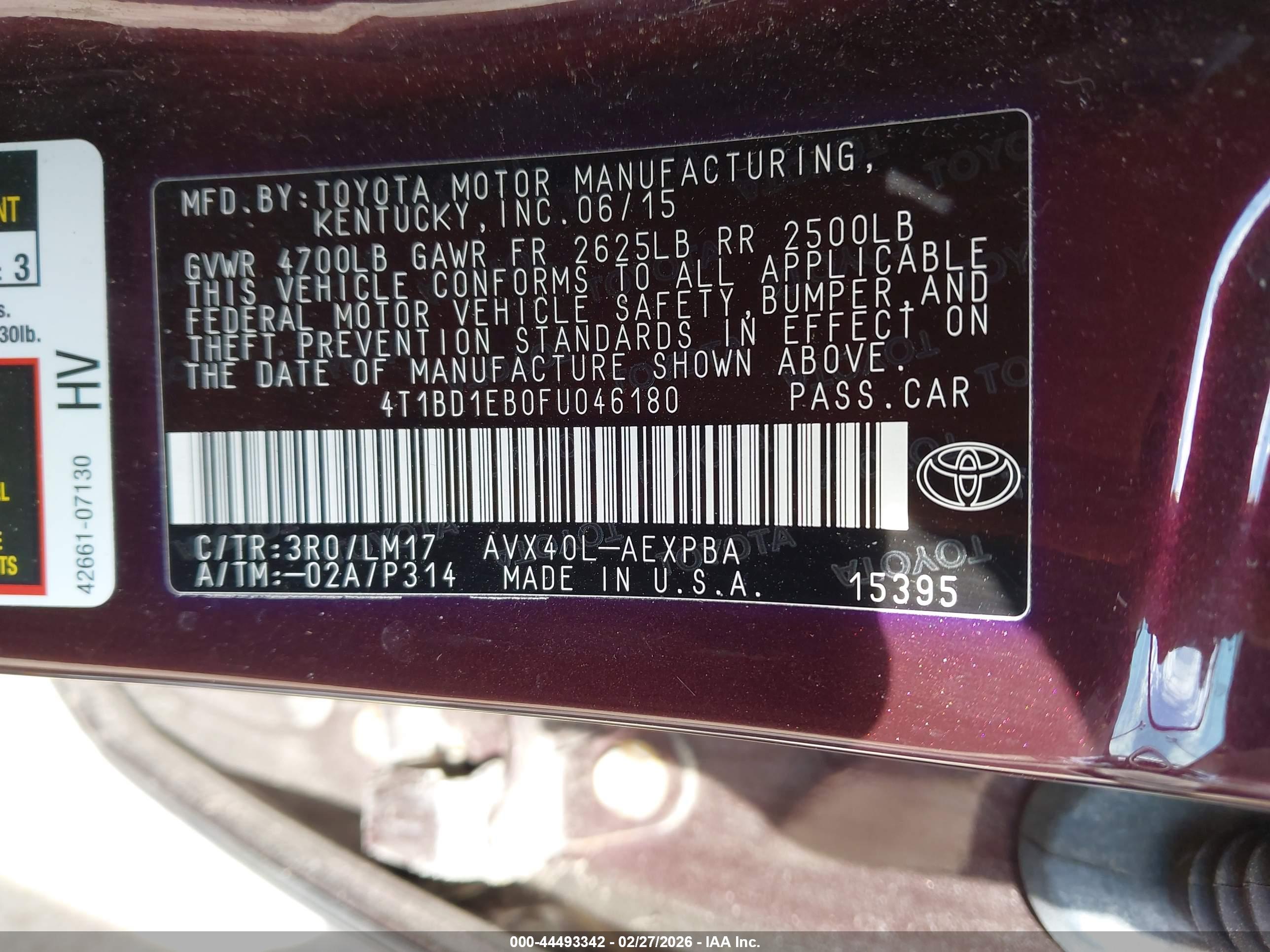 TOYOTA AVALON image 9