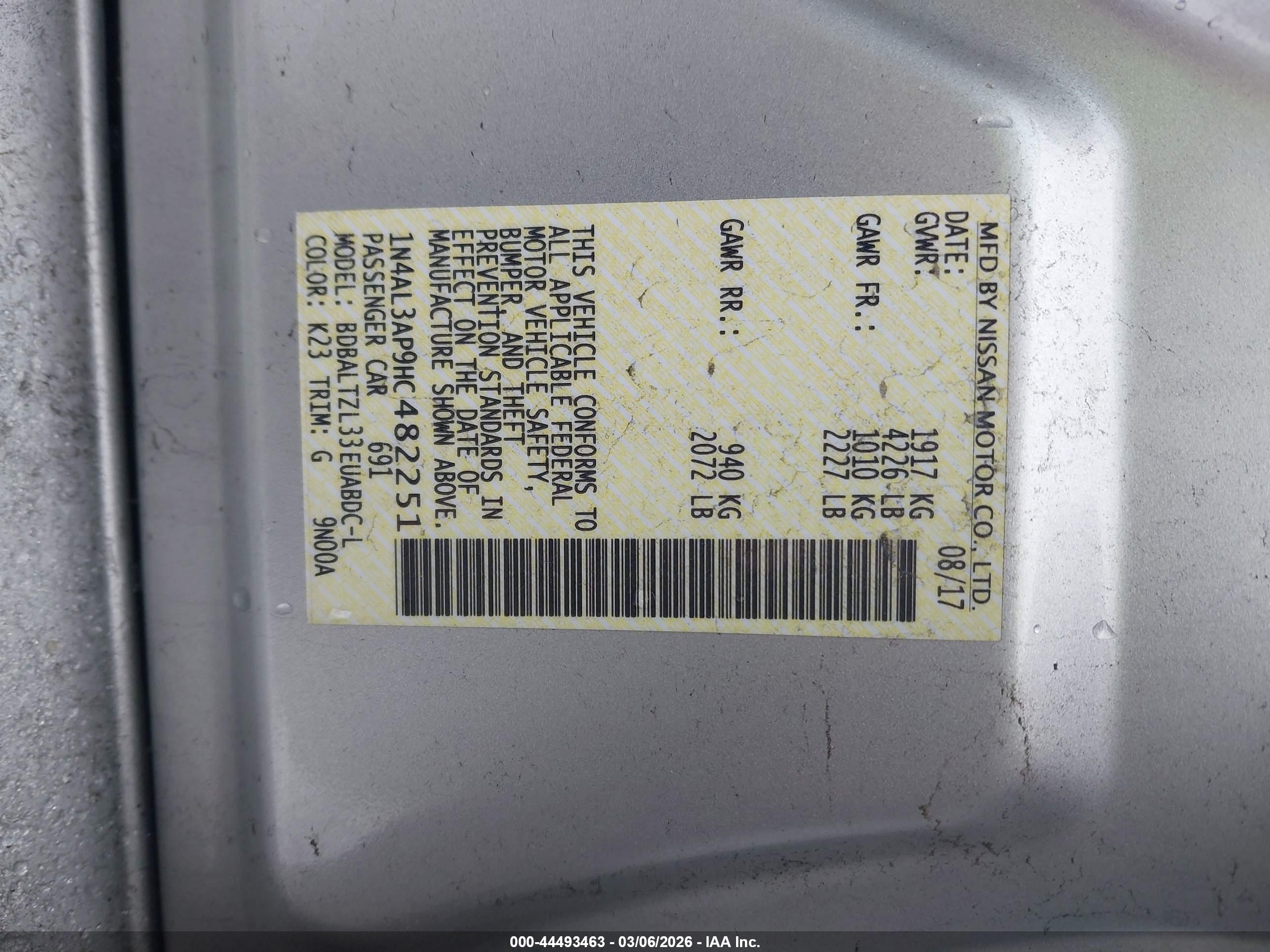 NISSAN ALTIMA image 9