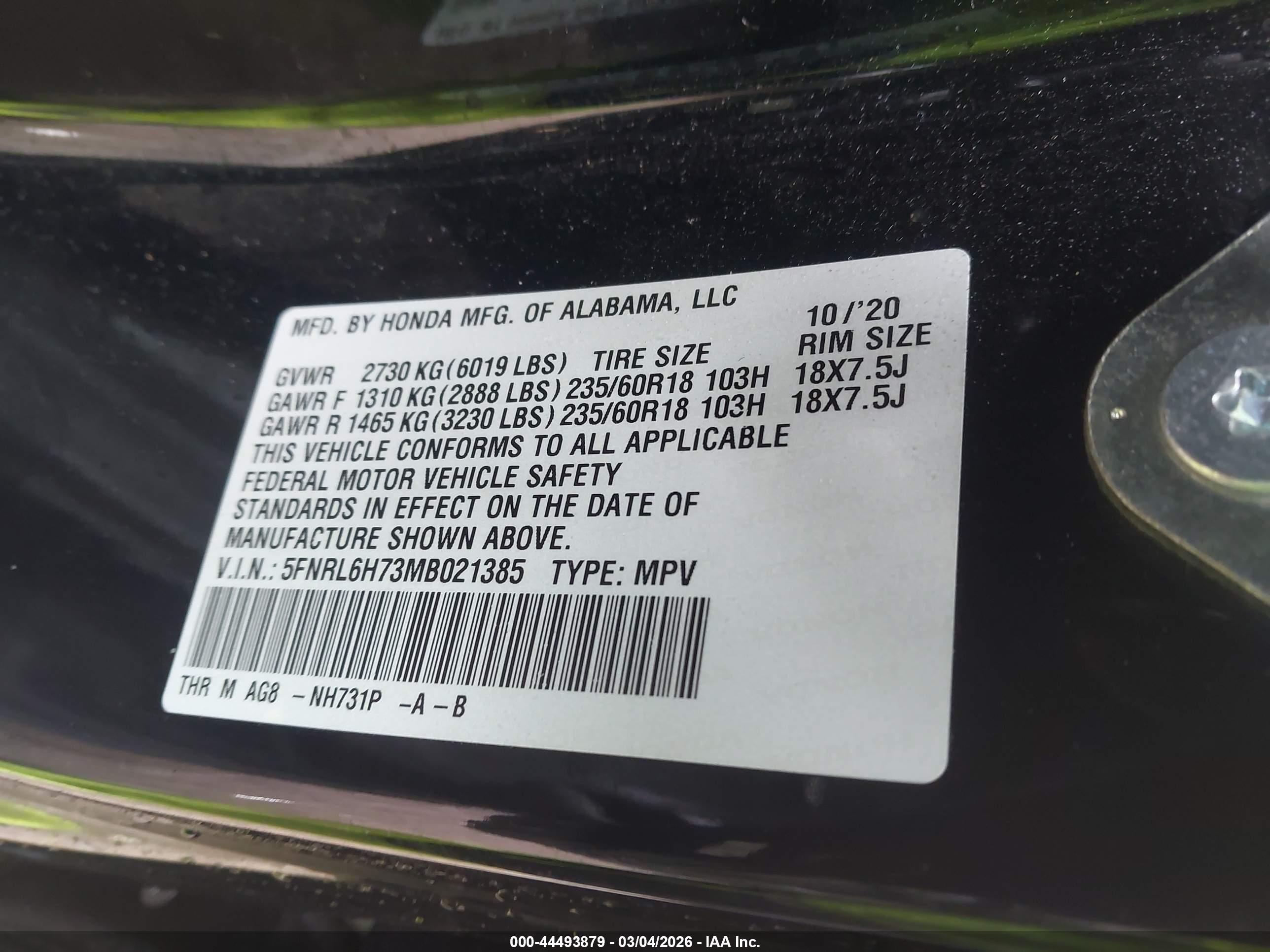 HONDA ODYSSEY image 9