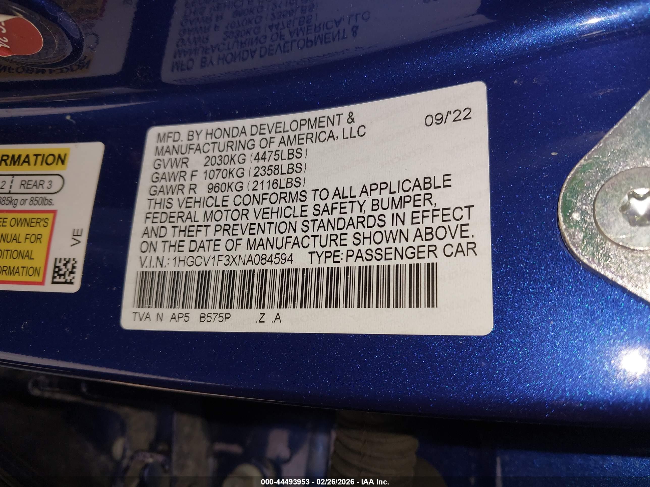 HONDA ACCORD image 9