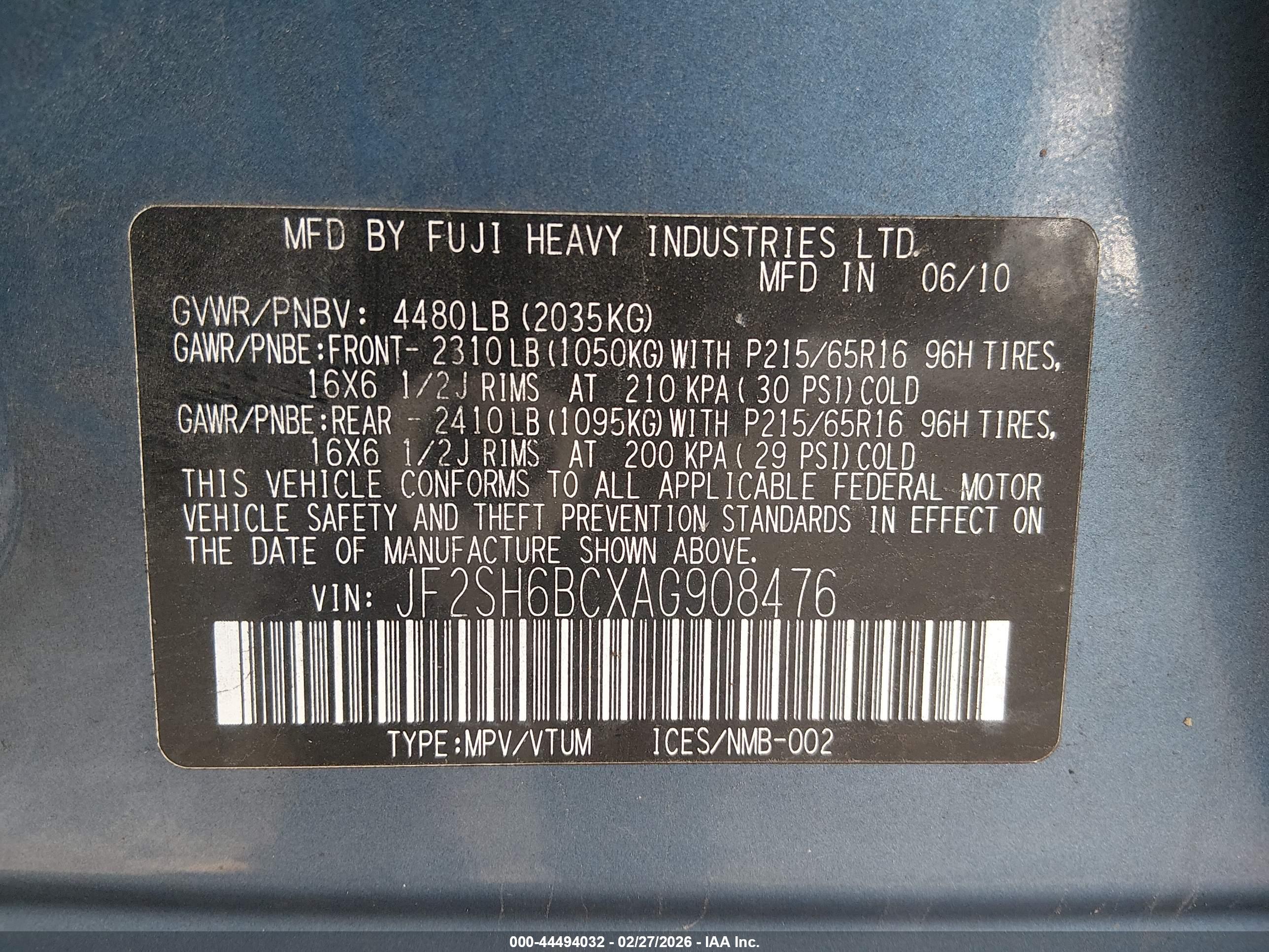SUBARU FORESTER image 9