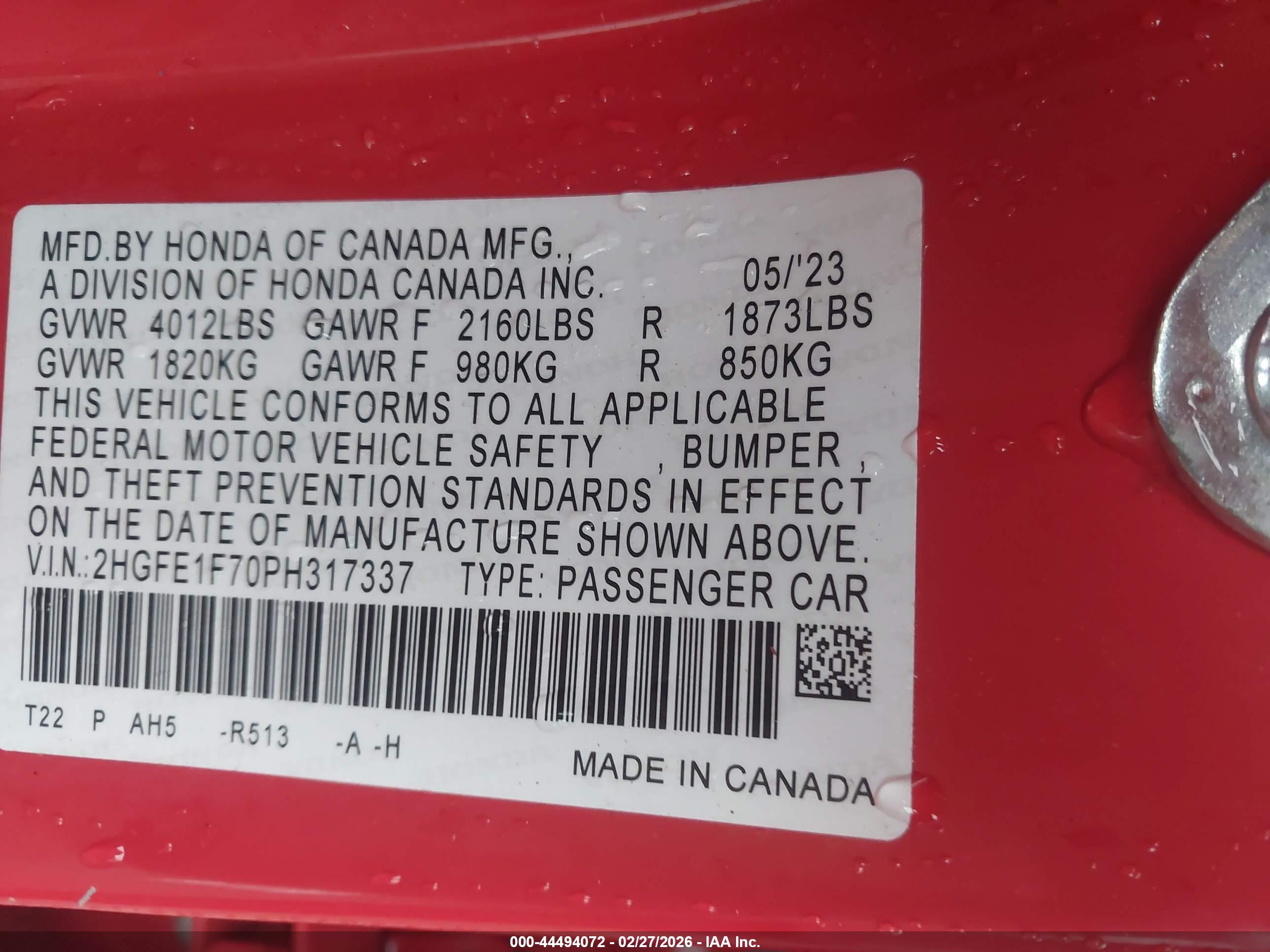 HONDA CIVIC image 9