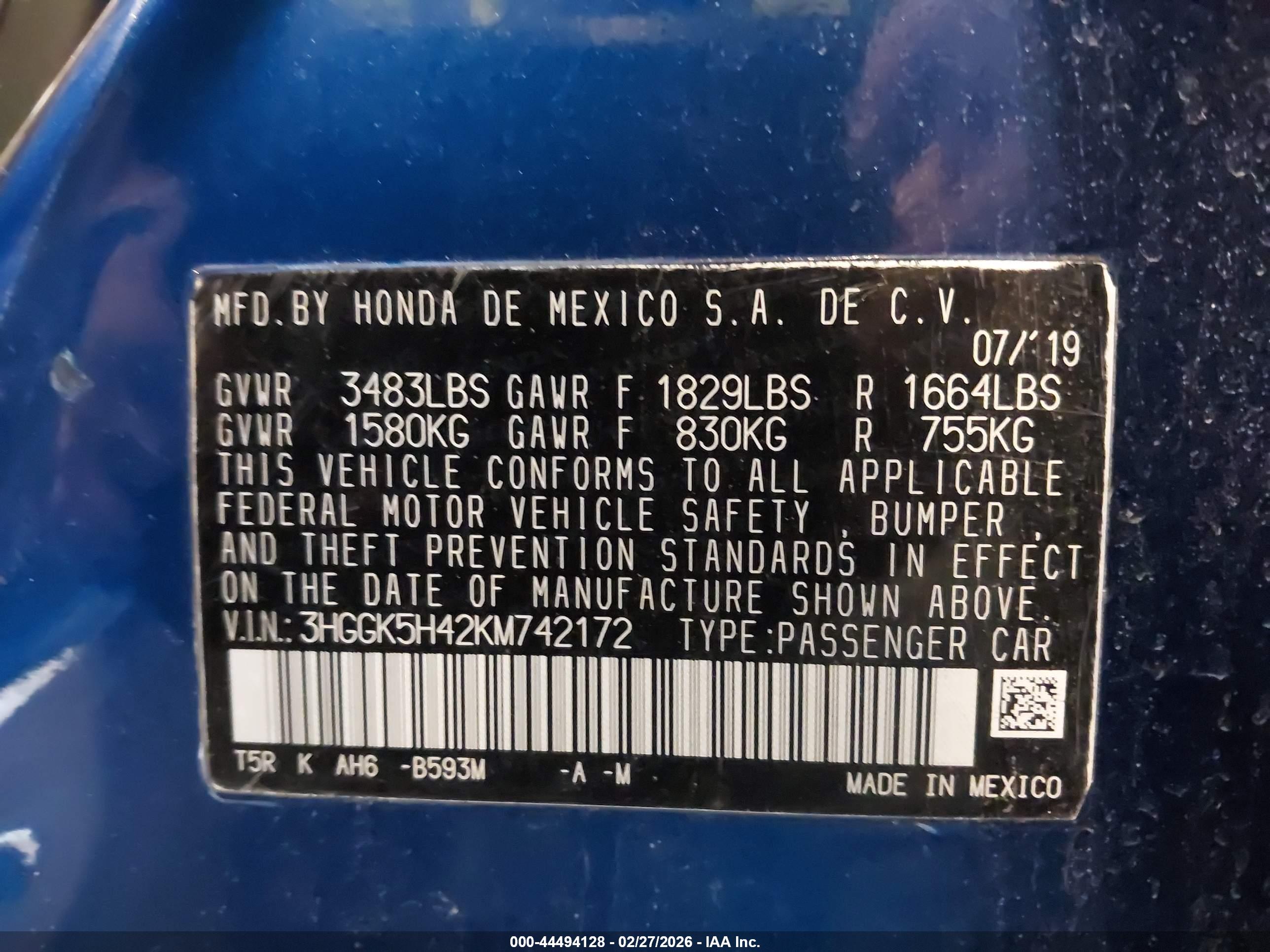 HONDA FIT image 9