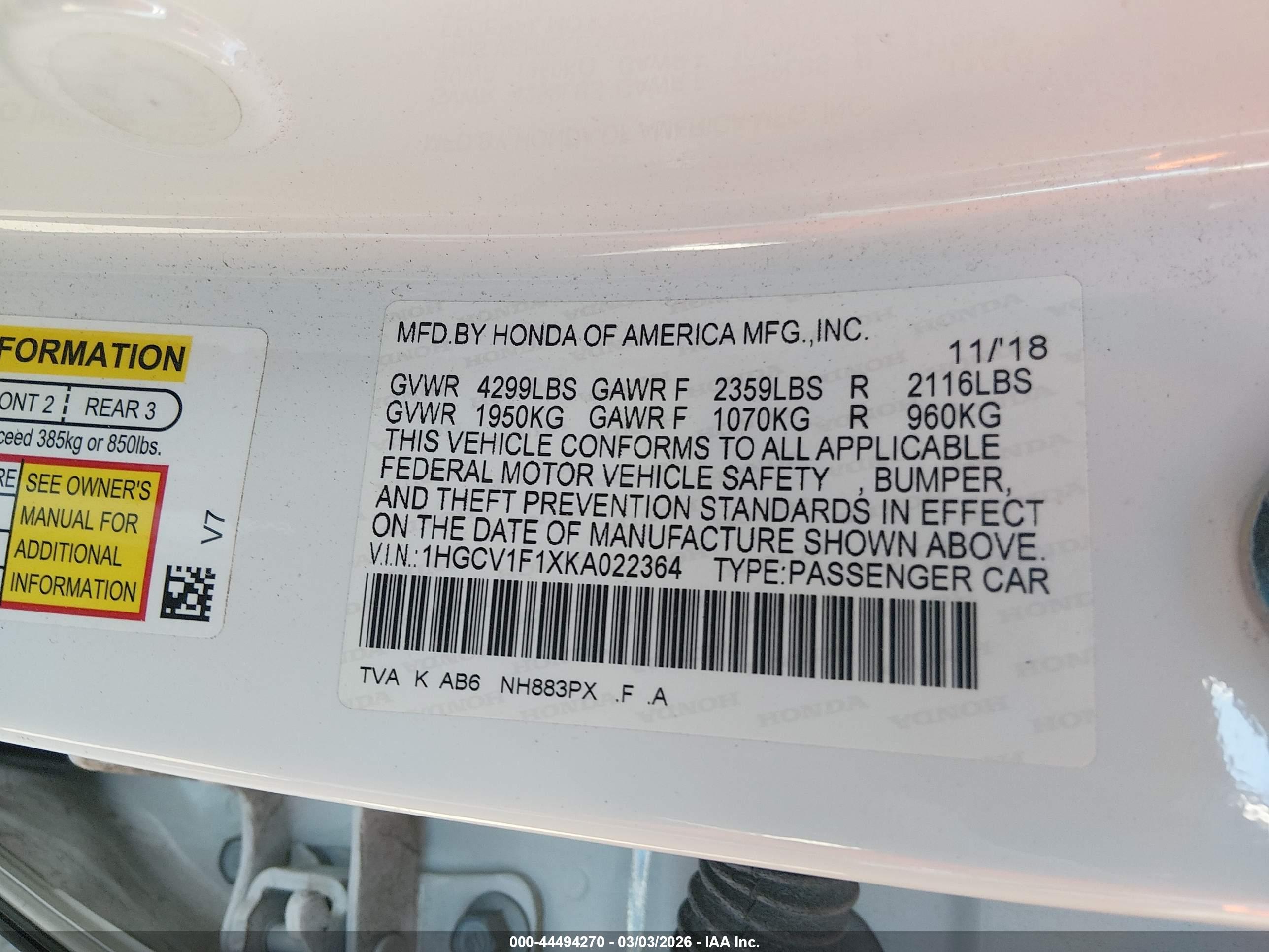 HONDA ACCORD image 9