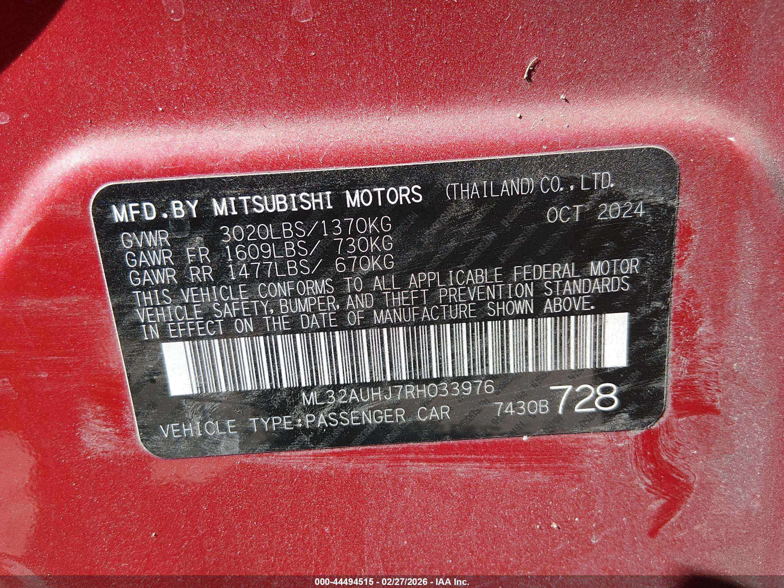 MITSUBISHI MIRAGE image 9