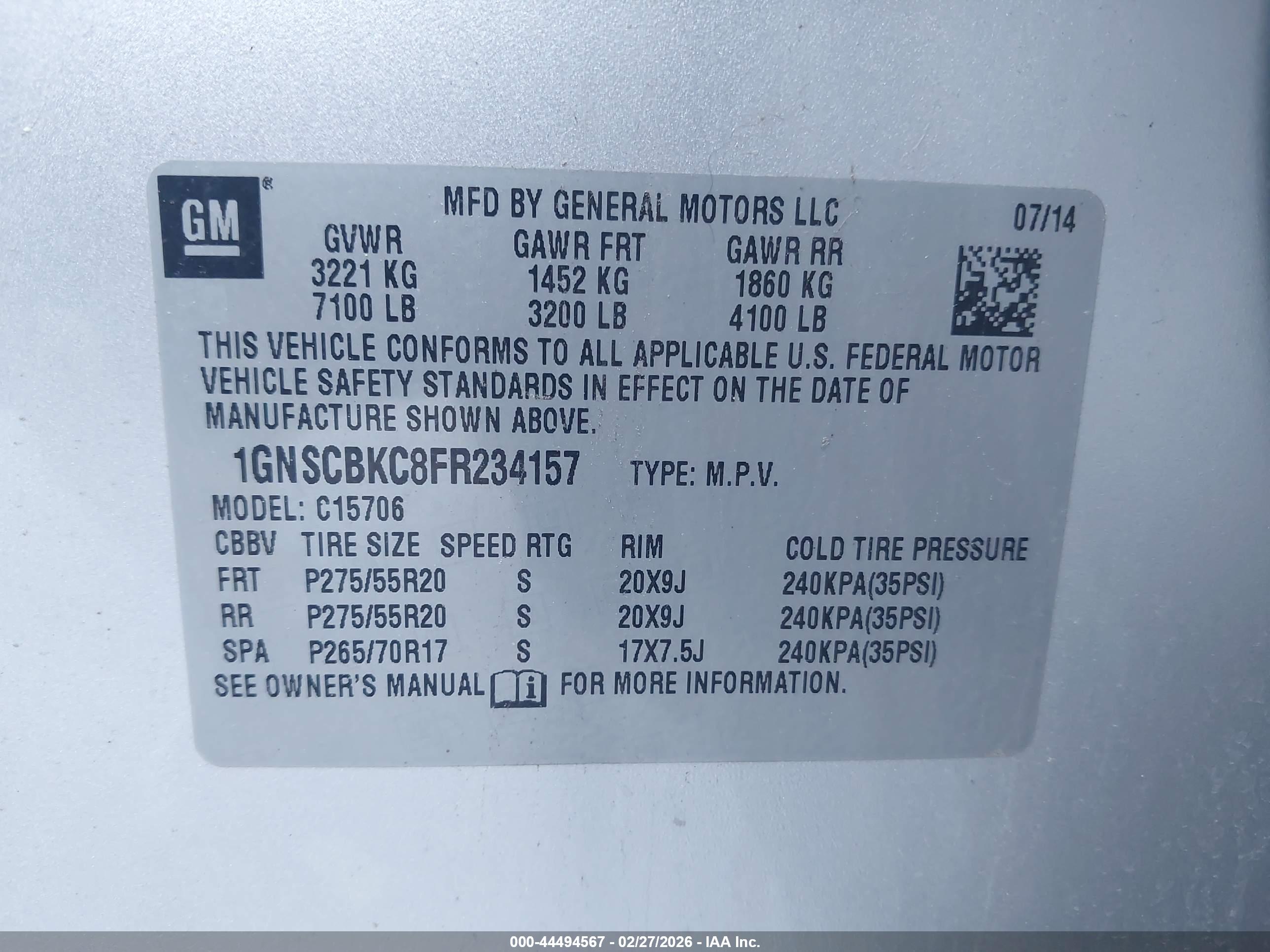 CHEVROLET TAHOE image 9