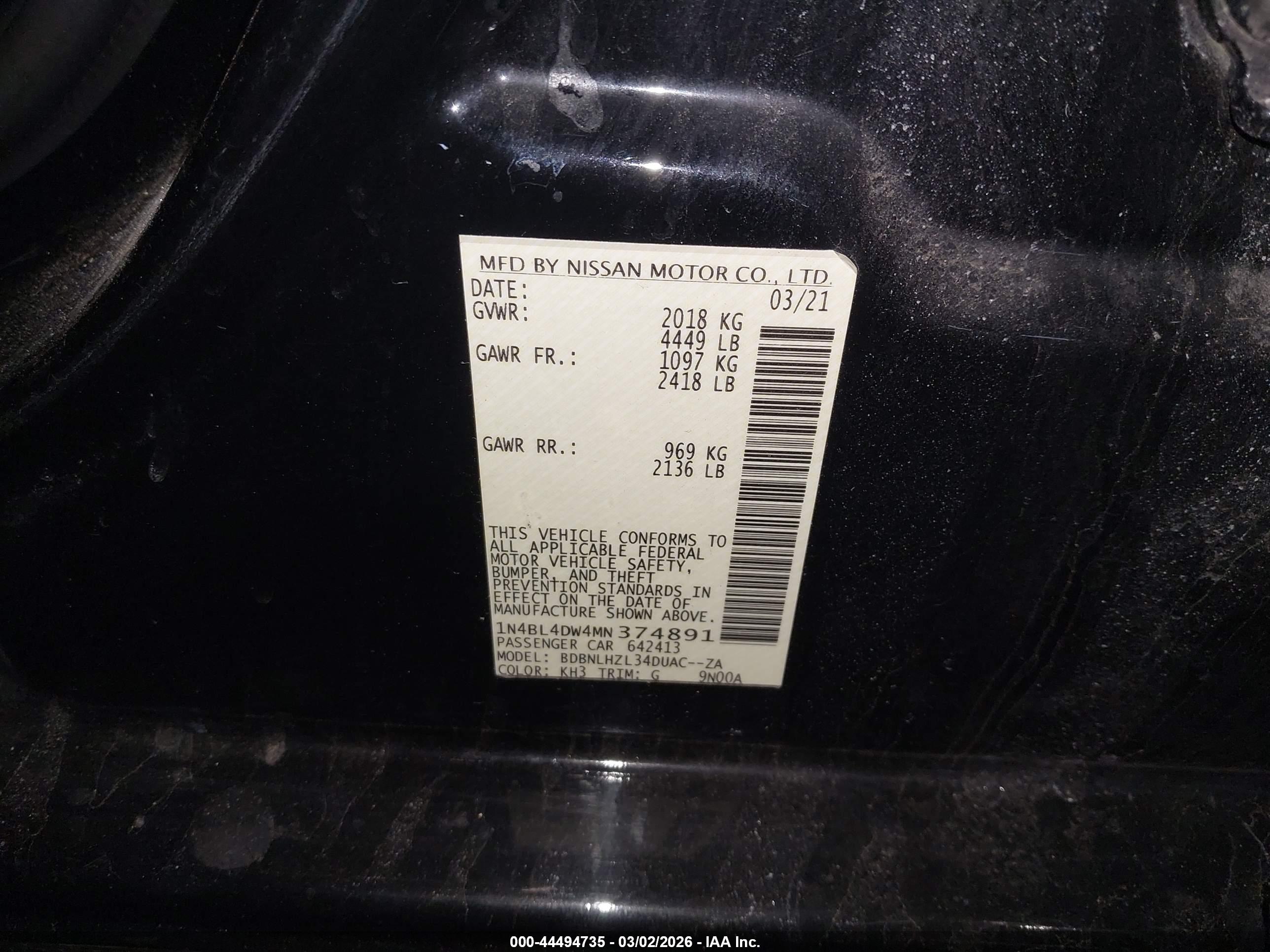 NISSAN ALTIMA image 9