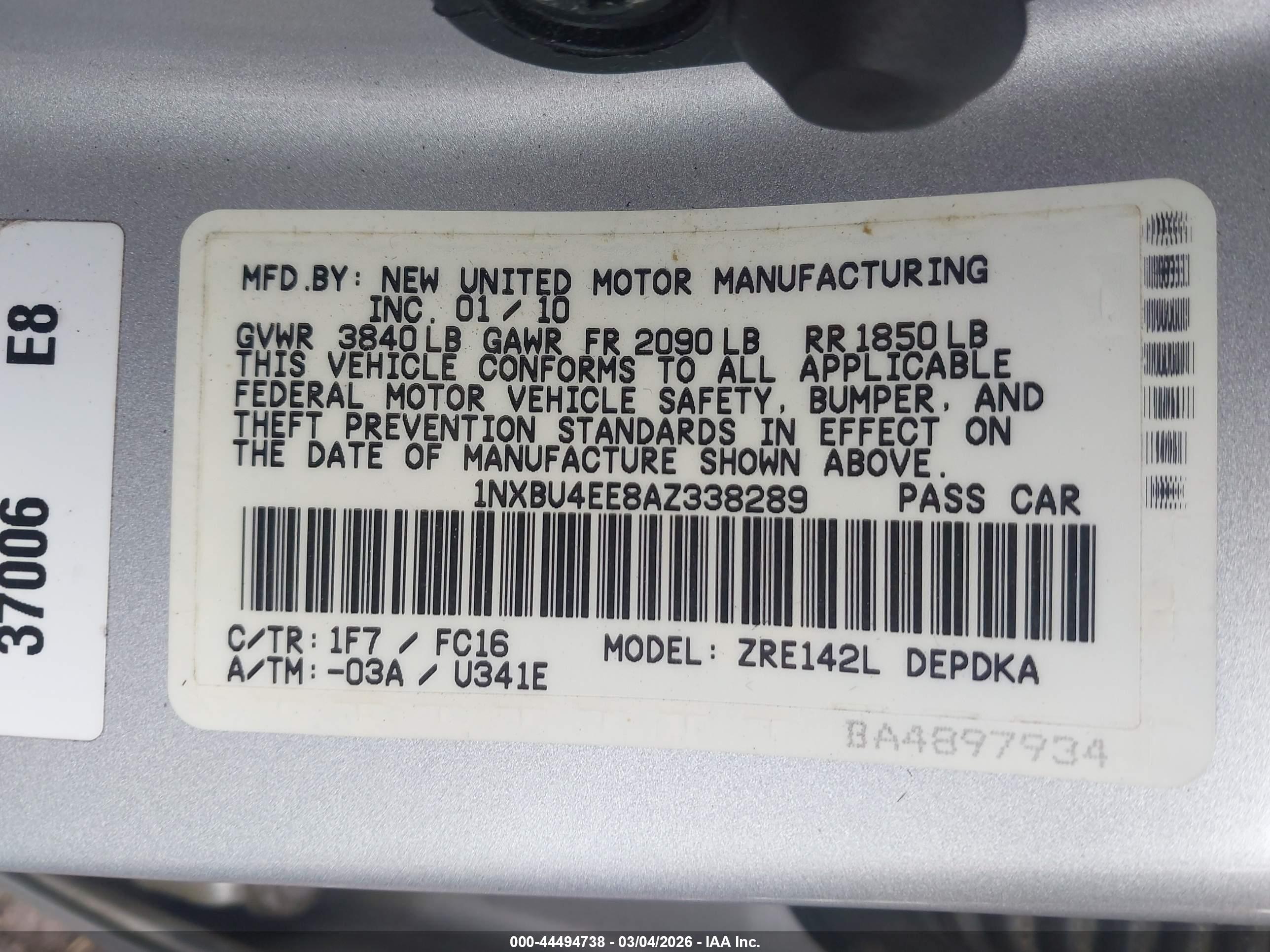 TOYOTA COROLLA image 9