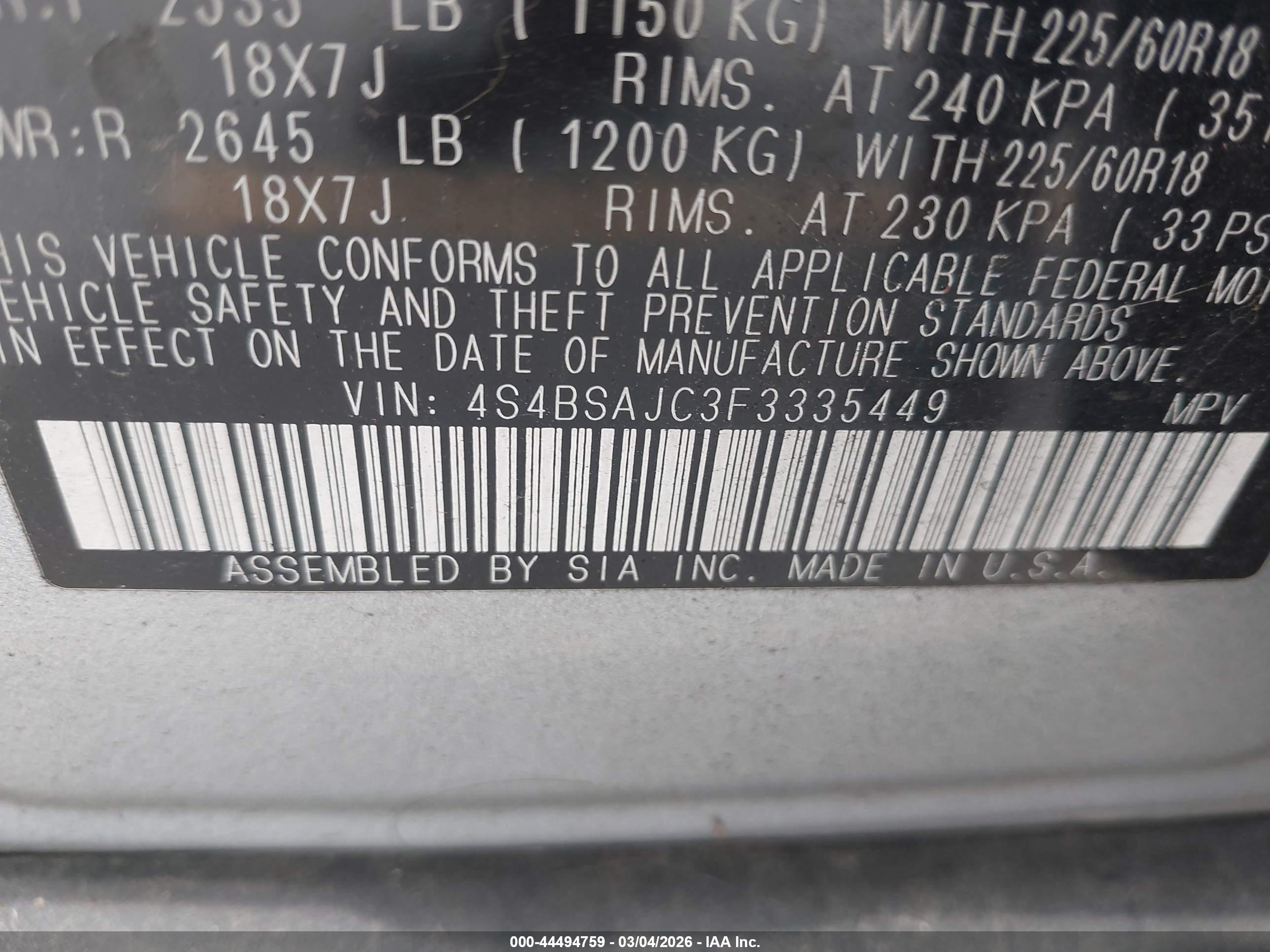 SUBARU OUTBACK image 9
