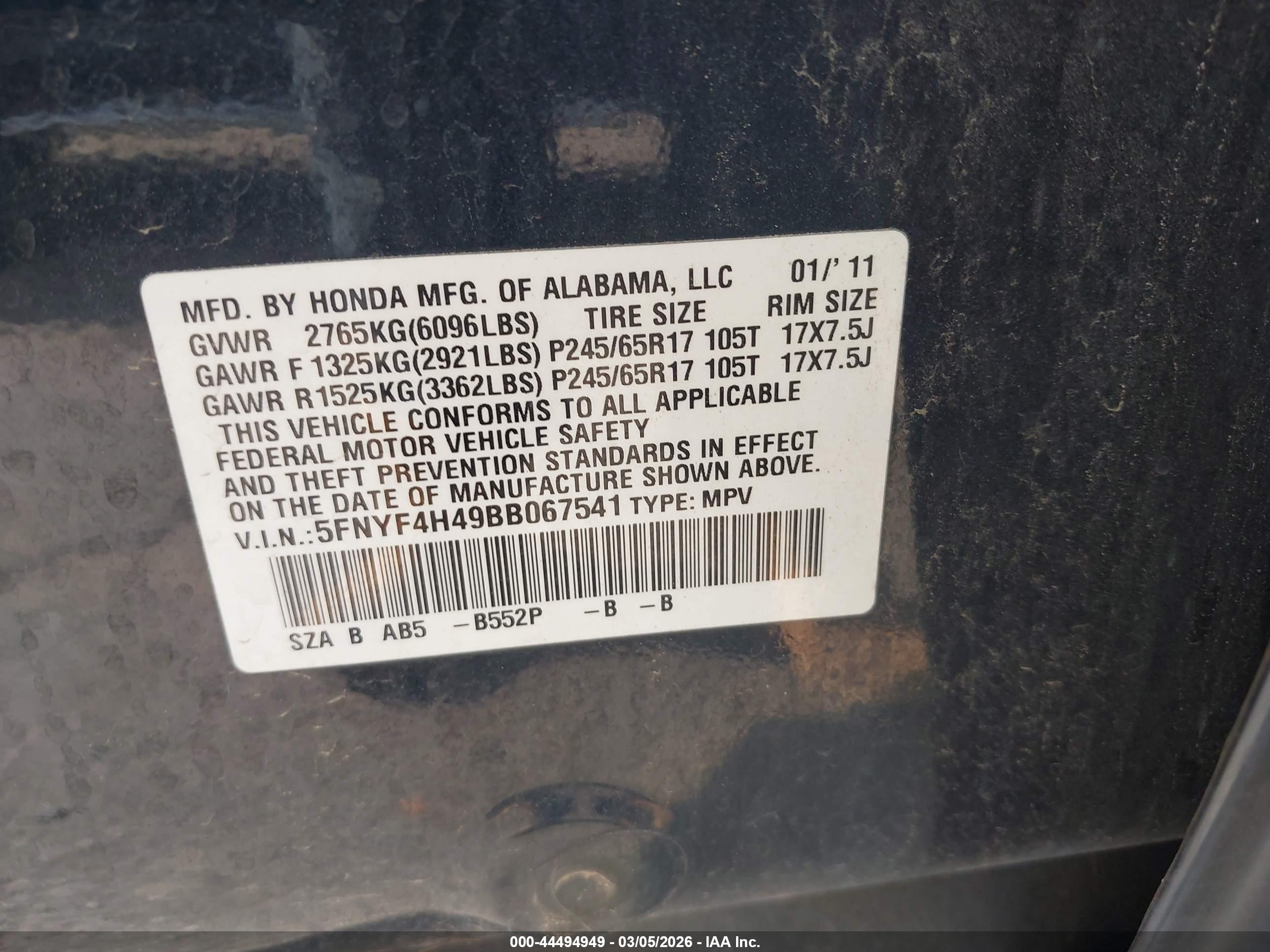 HONDA PILOT image 9