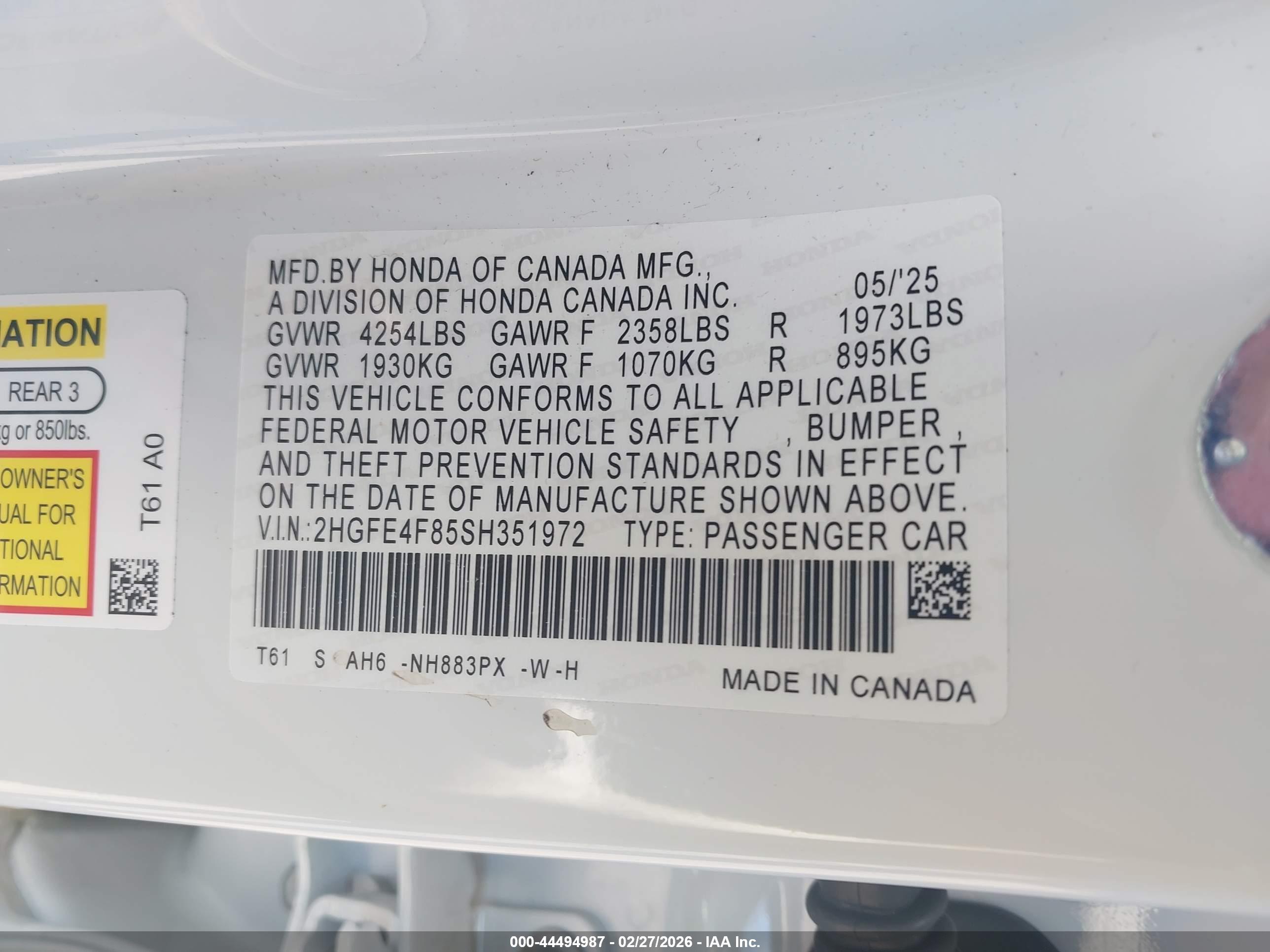 HONDA CIVIC image 9