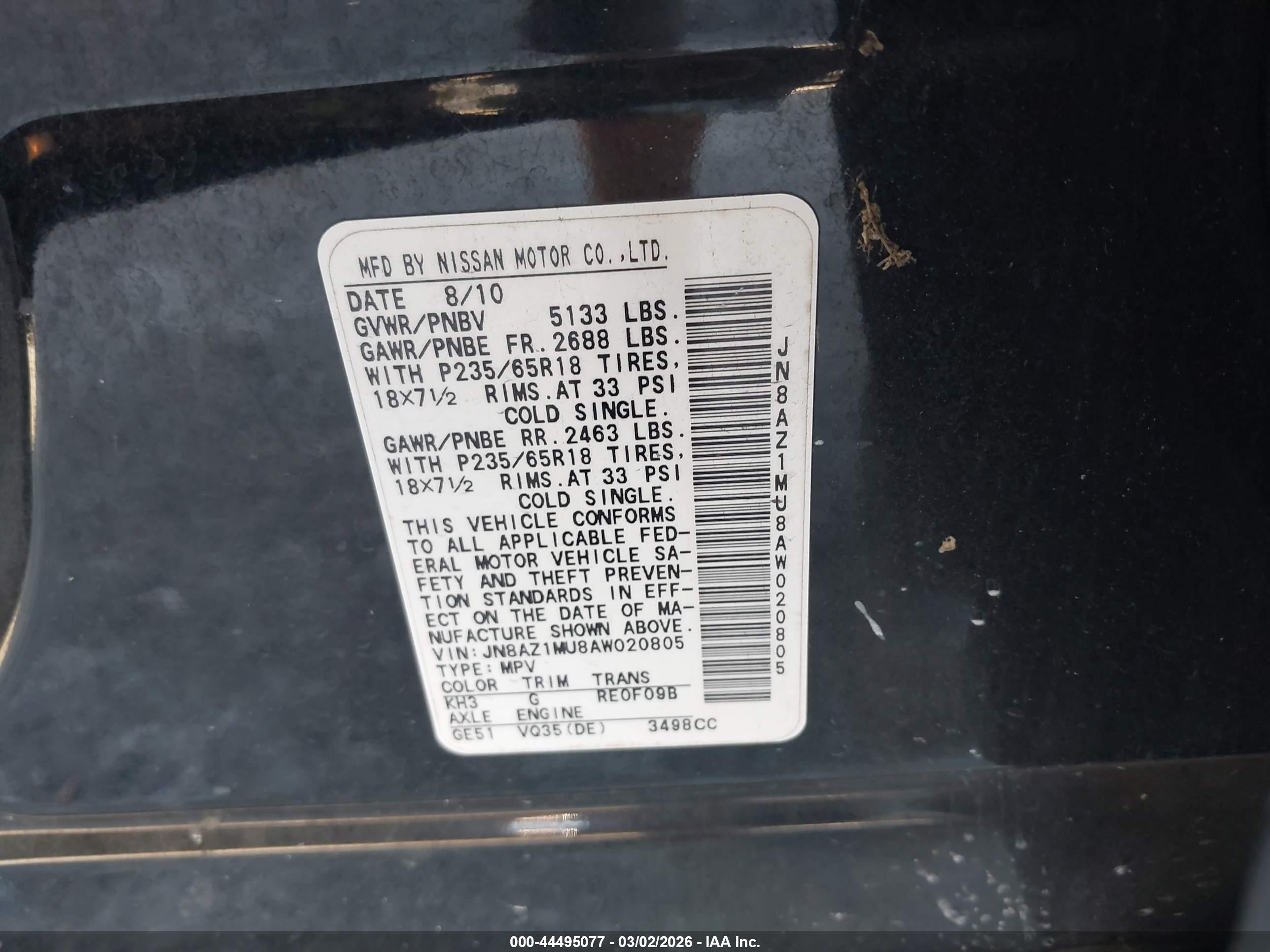 NISSAN MURANO image 9