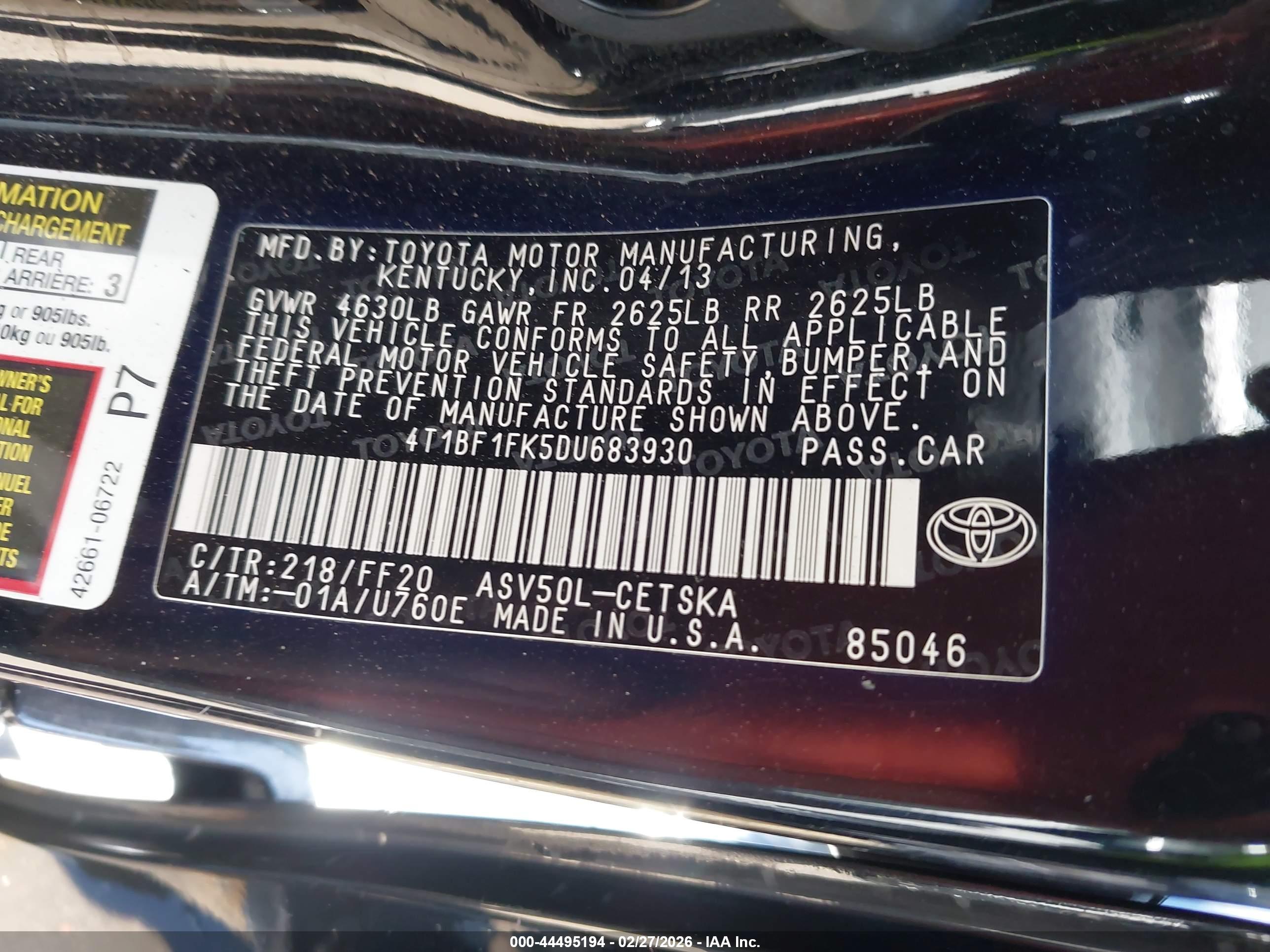 TOYOTA CAMRY image 9