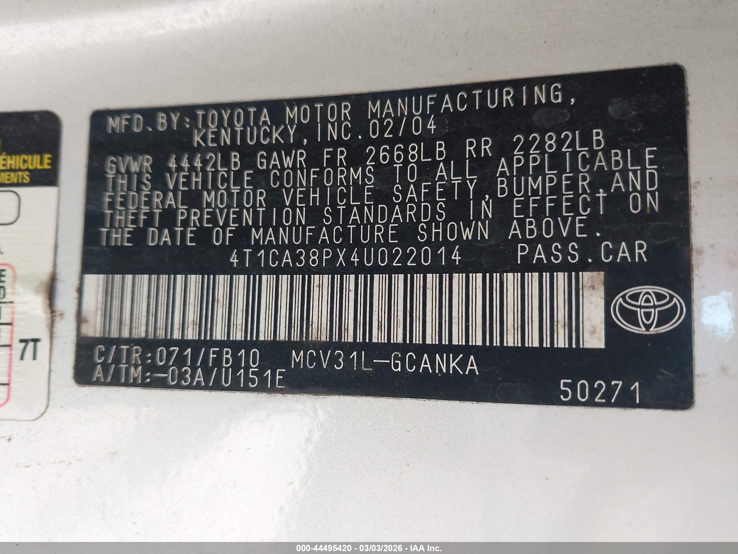TOYOTA CAMRY image 9