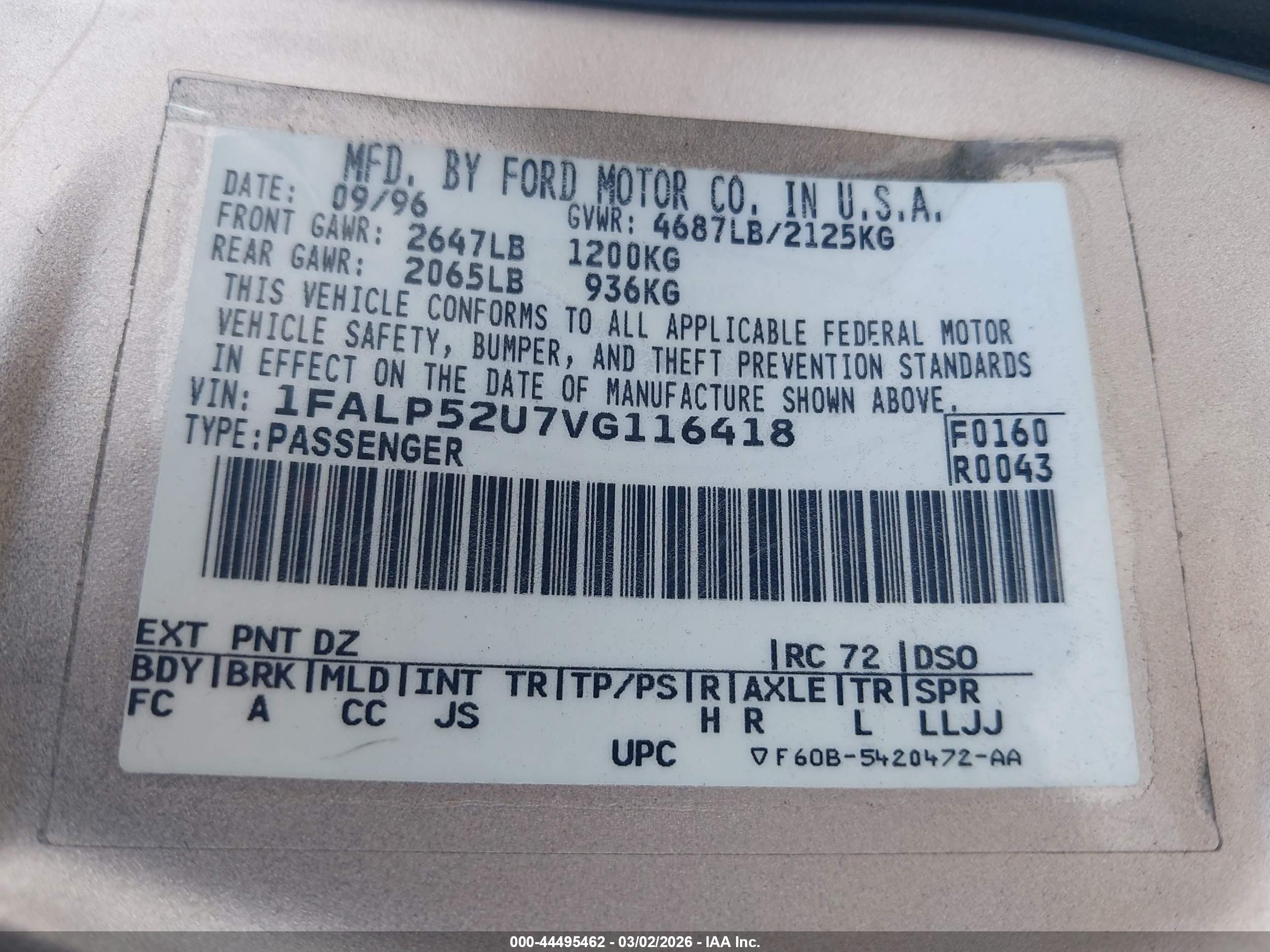 FORD TAURUS image 9