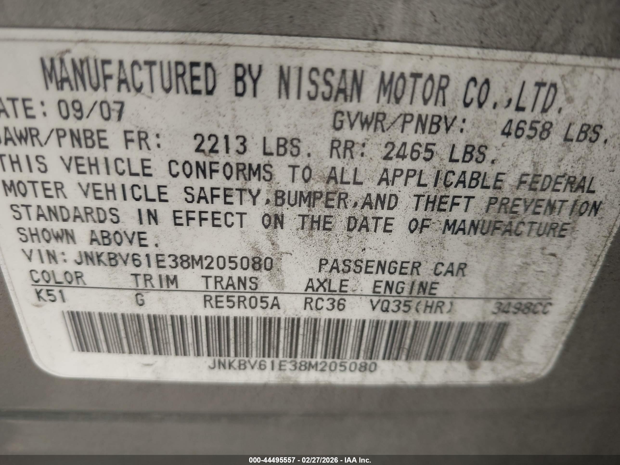 INFINITI G35 image 9