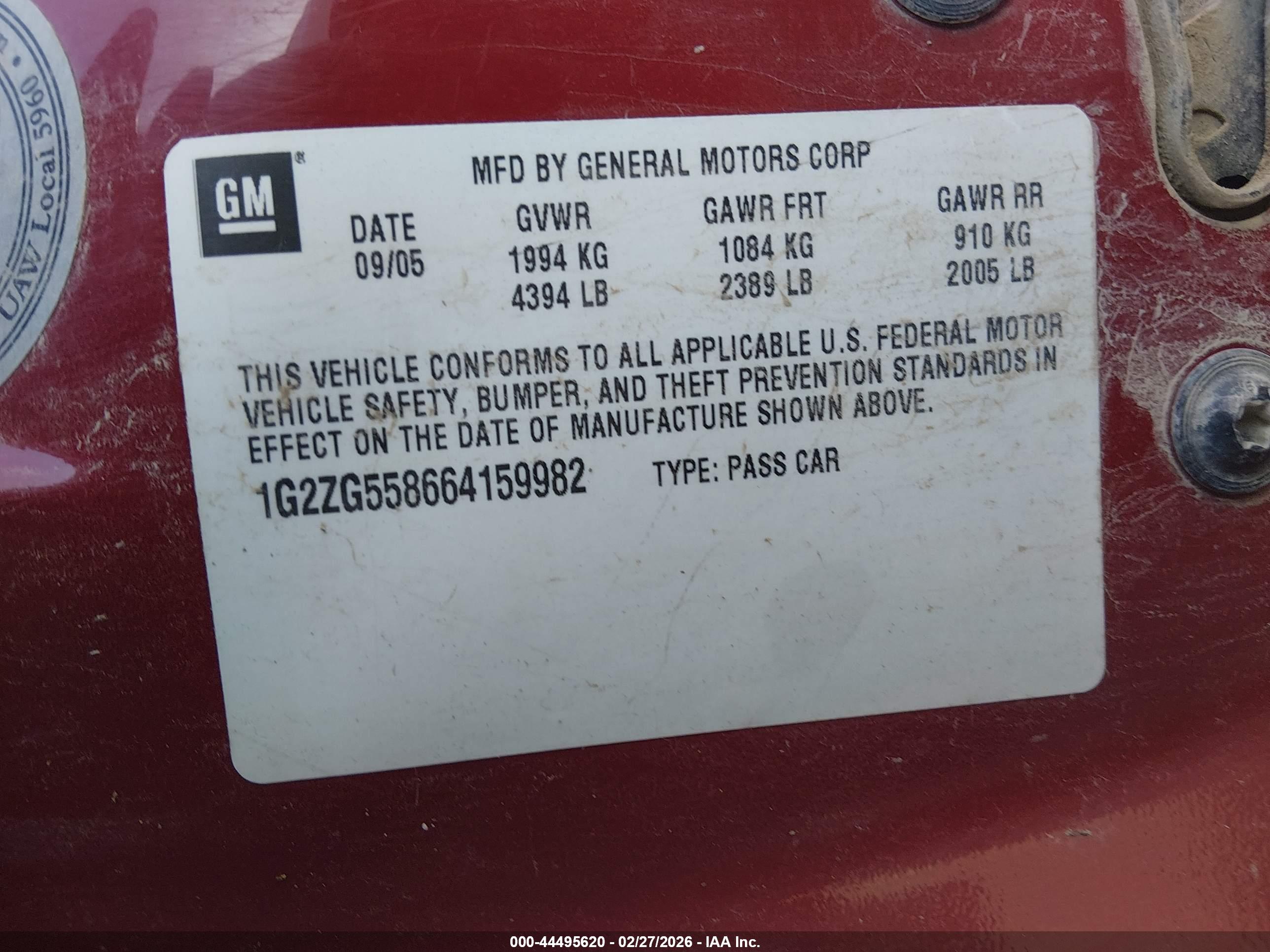 PONTIAC G6 image 9