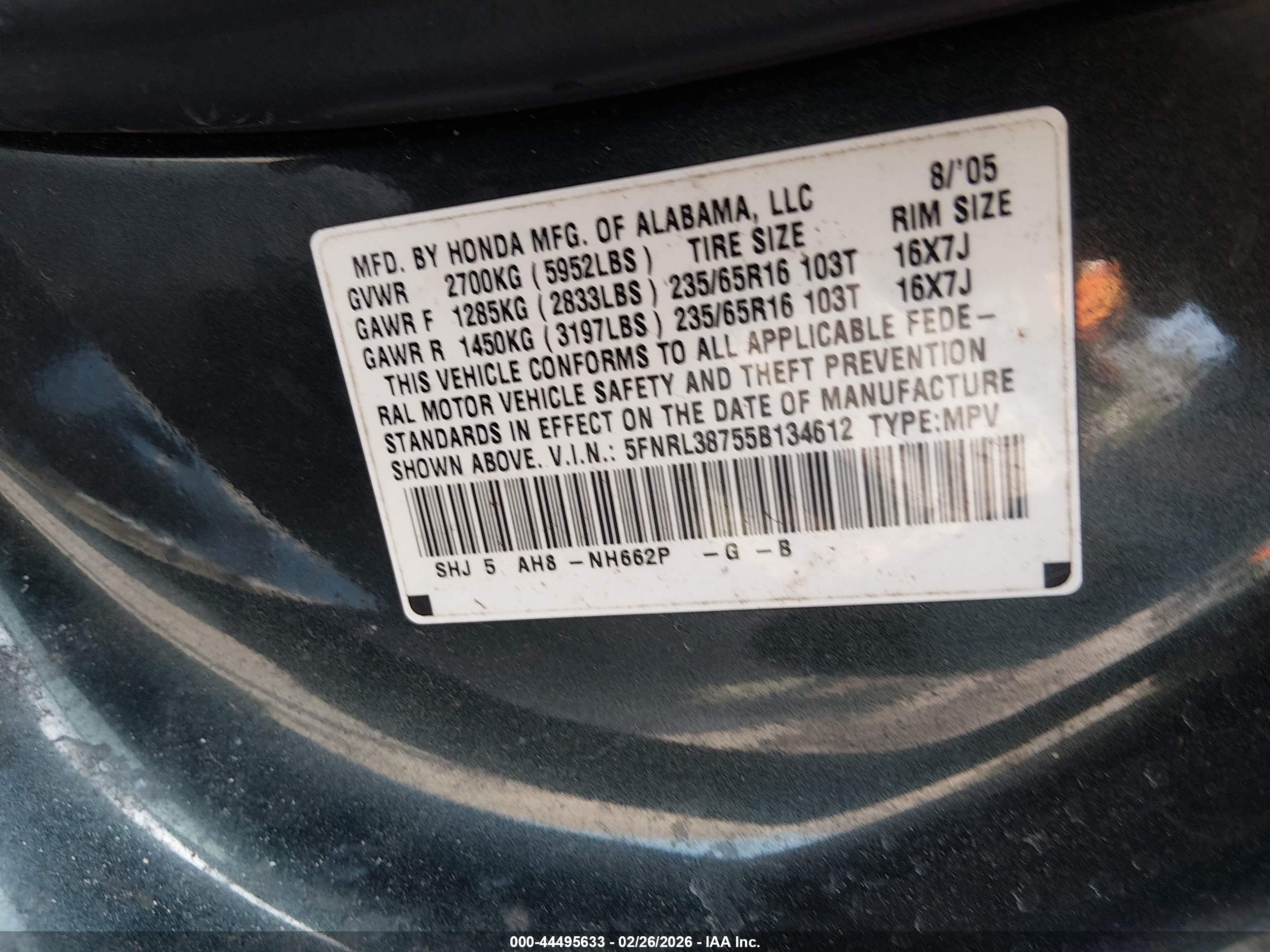 HONDA ODYSSEY image 9