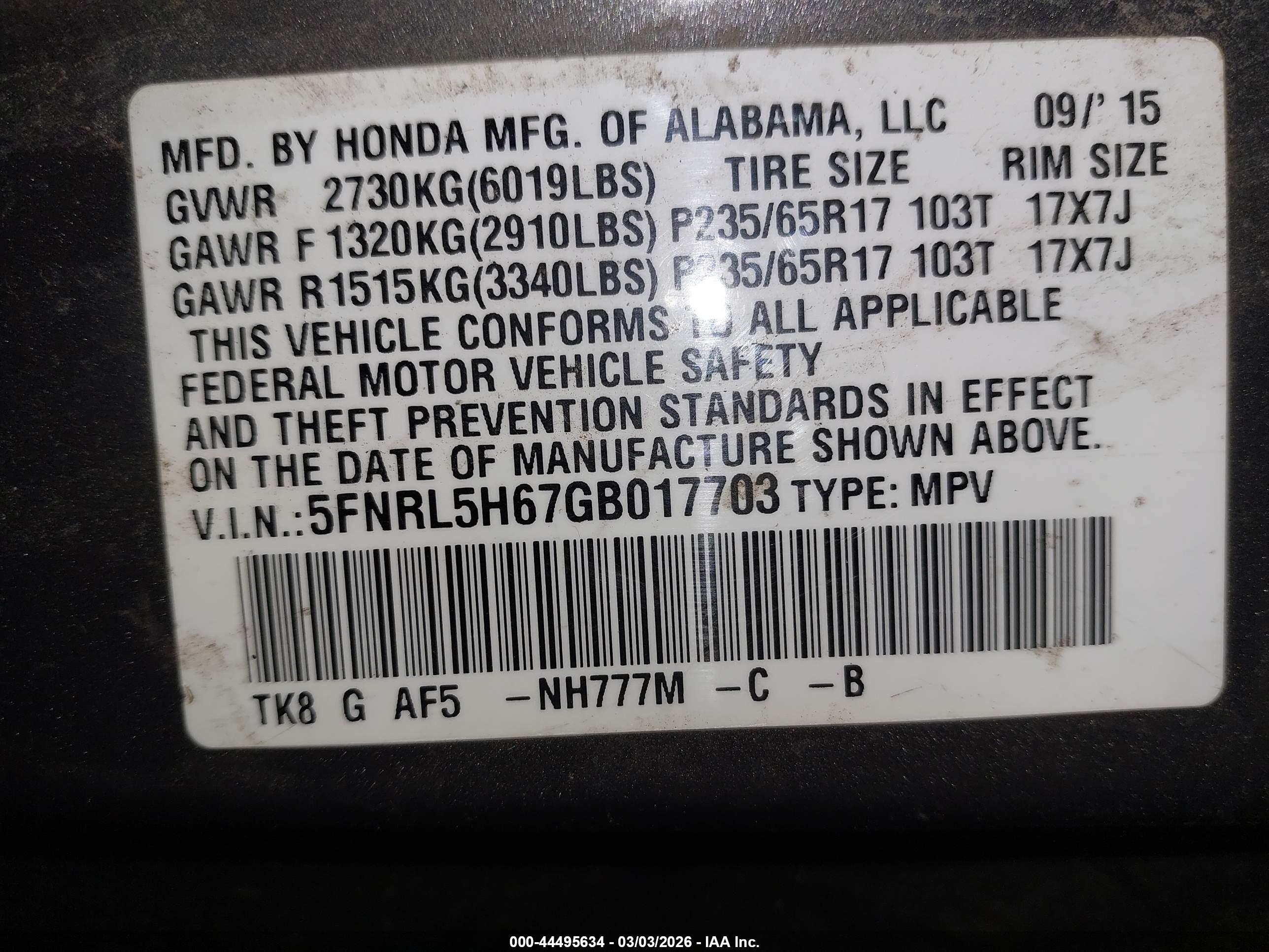 HONDA ODYSSEY image 9