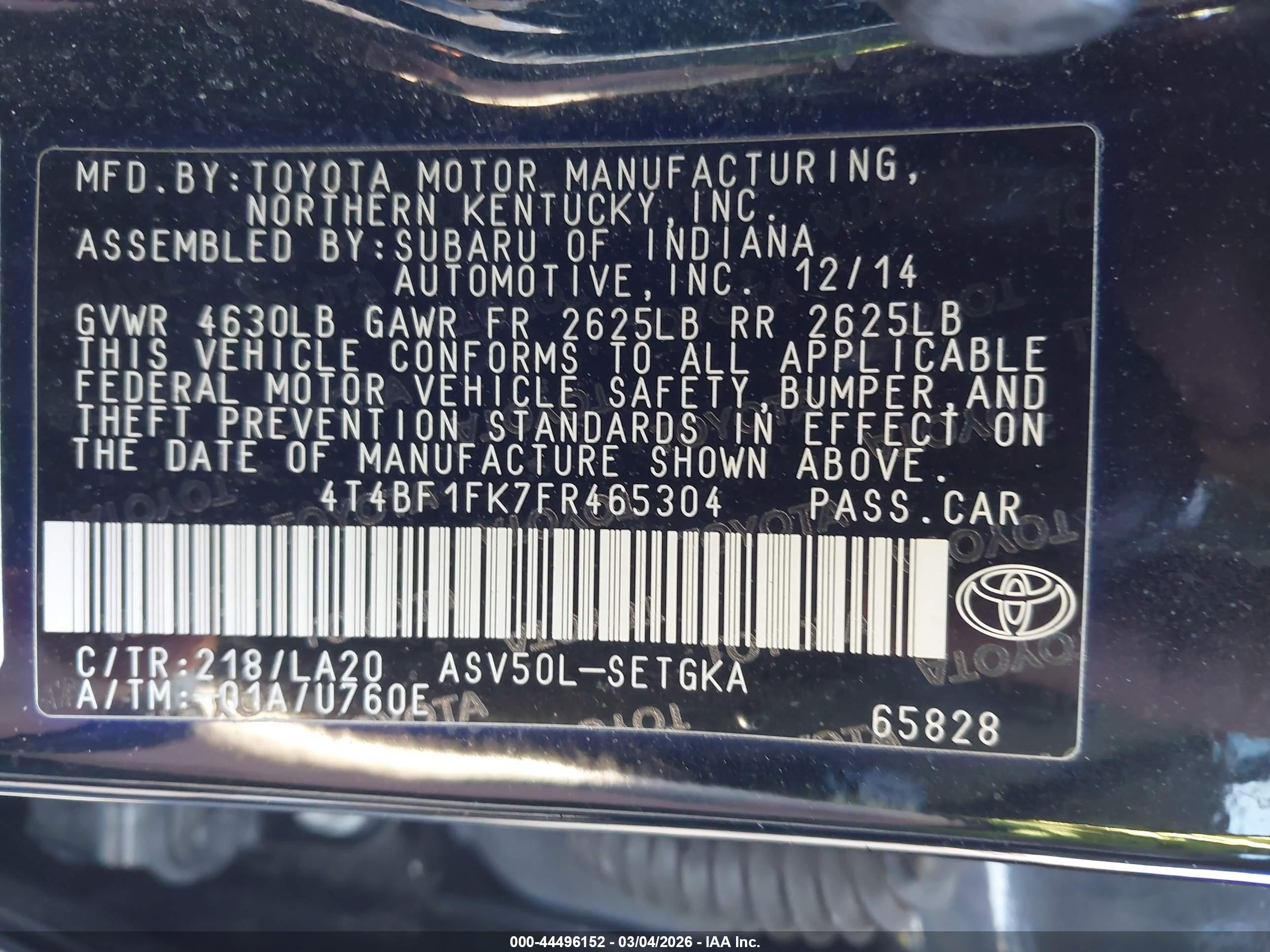TOYOTA CAMRY image 9