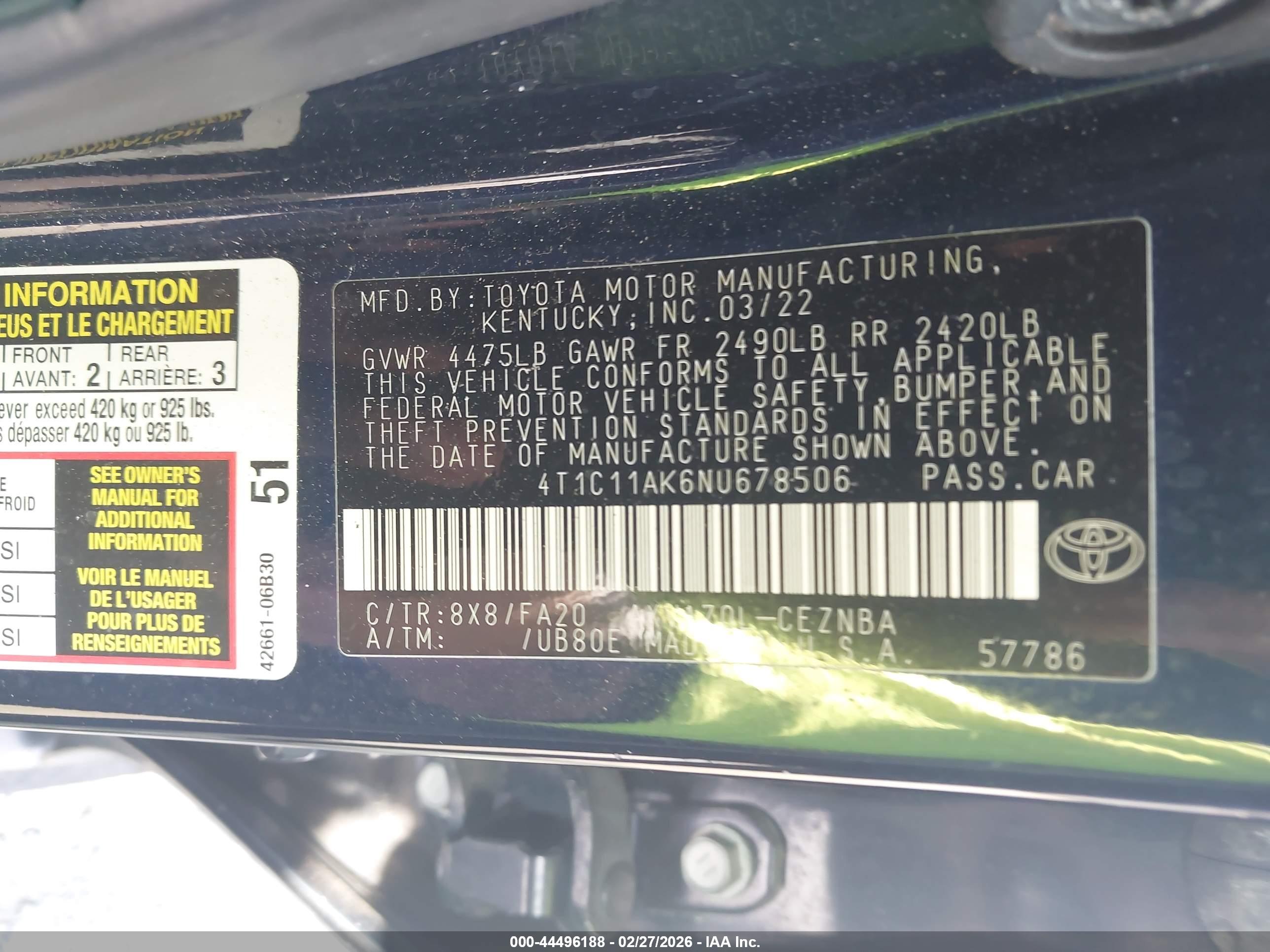 TOYOTA CAMRY image 9
