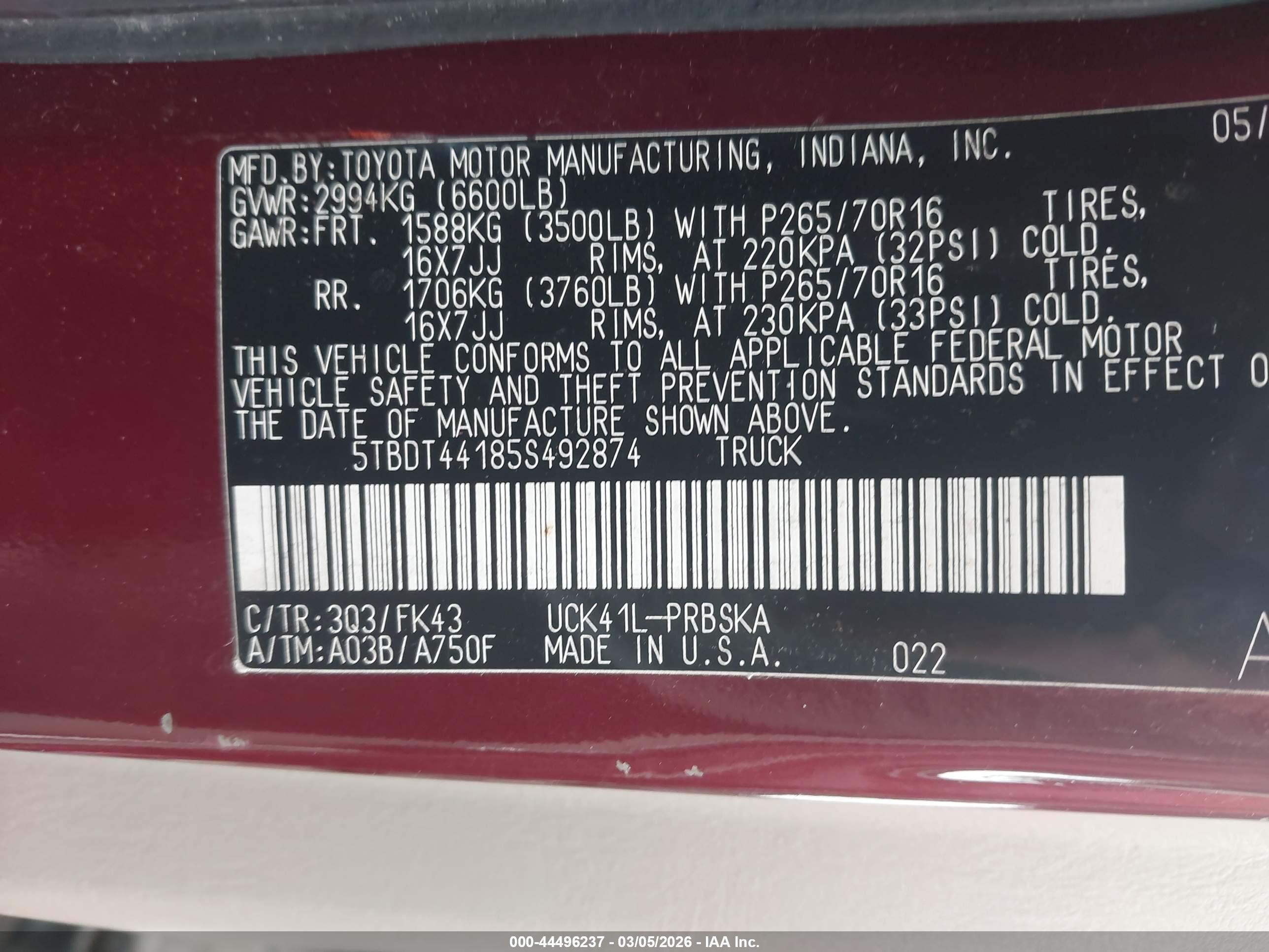 TOYOTA TUNDRA image 9