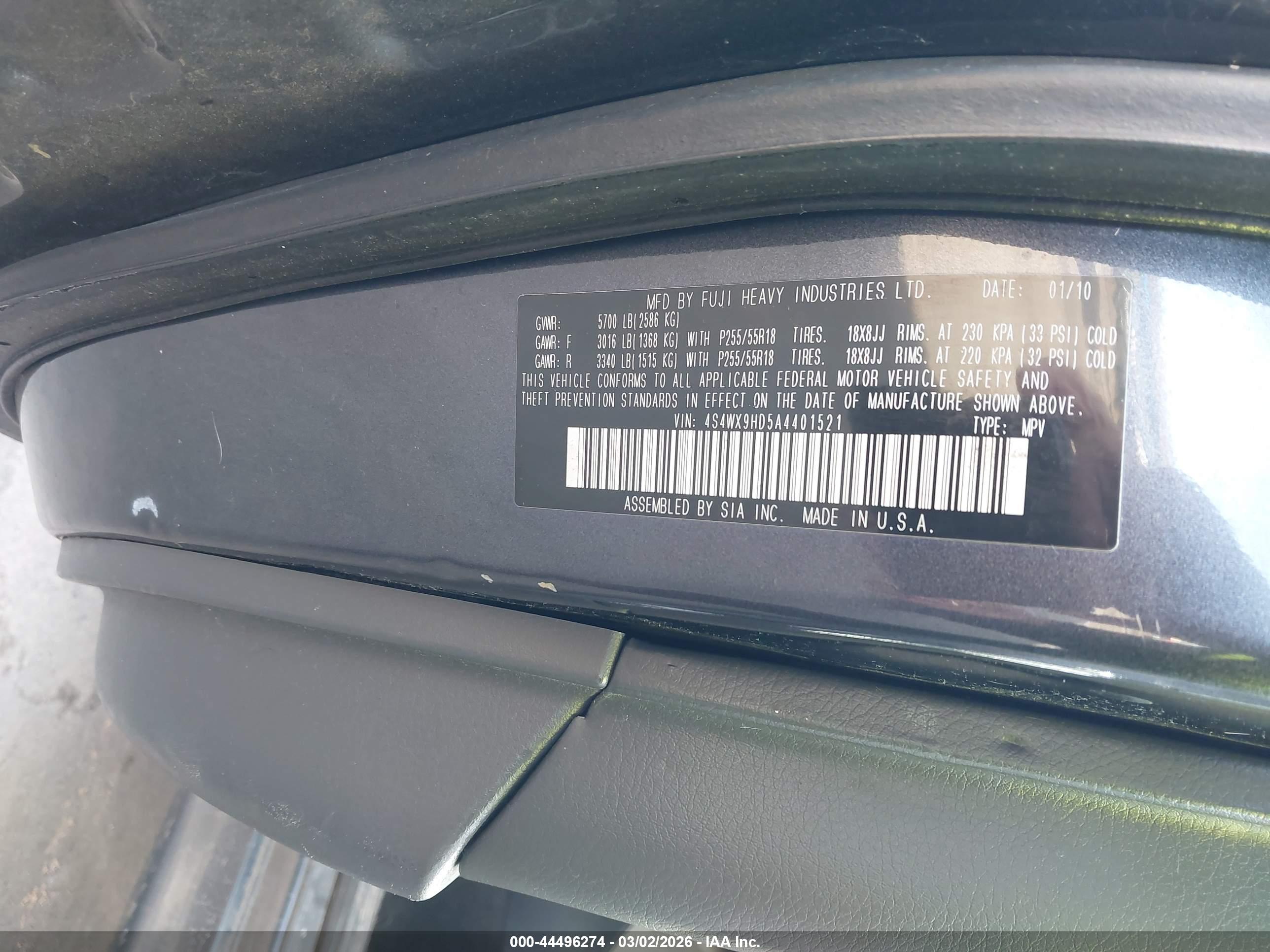 SUBARU TRIBECA image 9