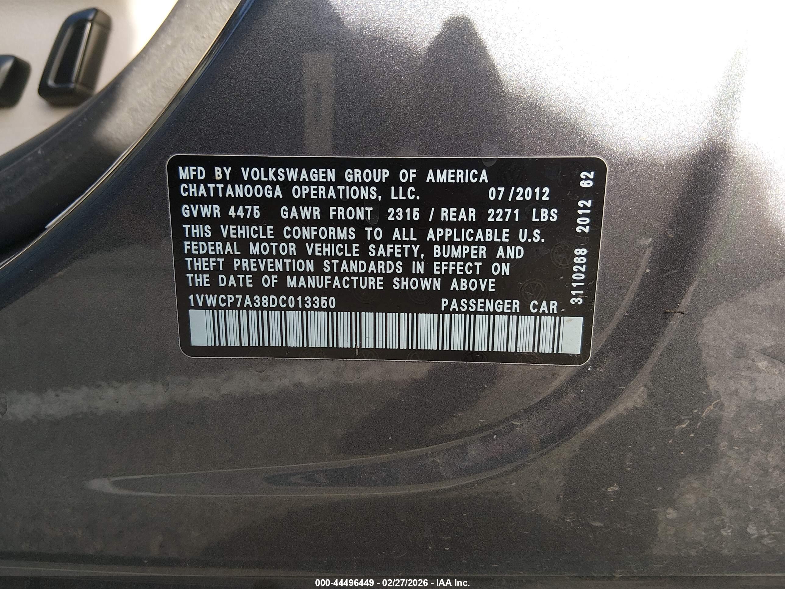 VOLKSWAGEN PASSAT image 9