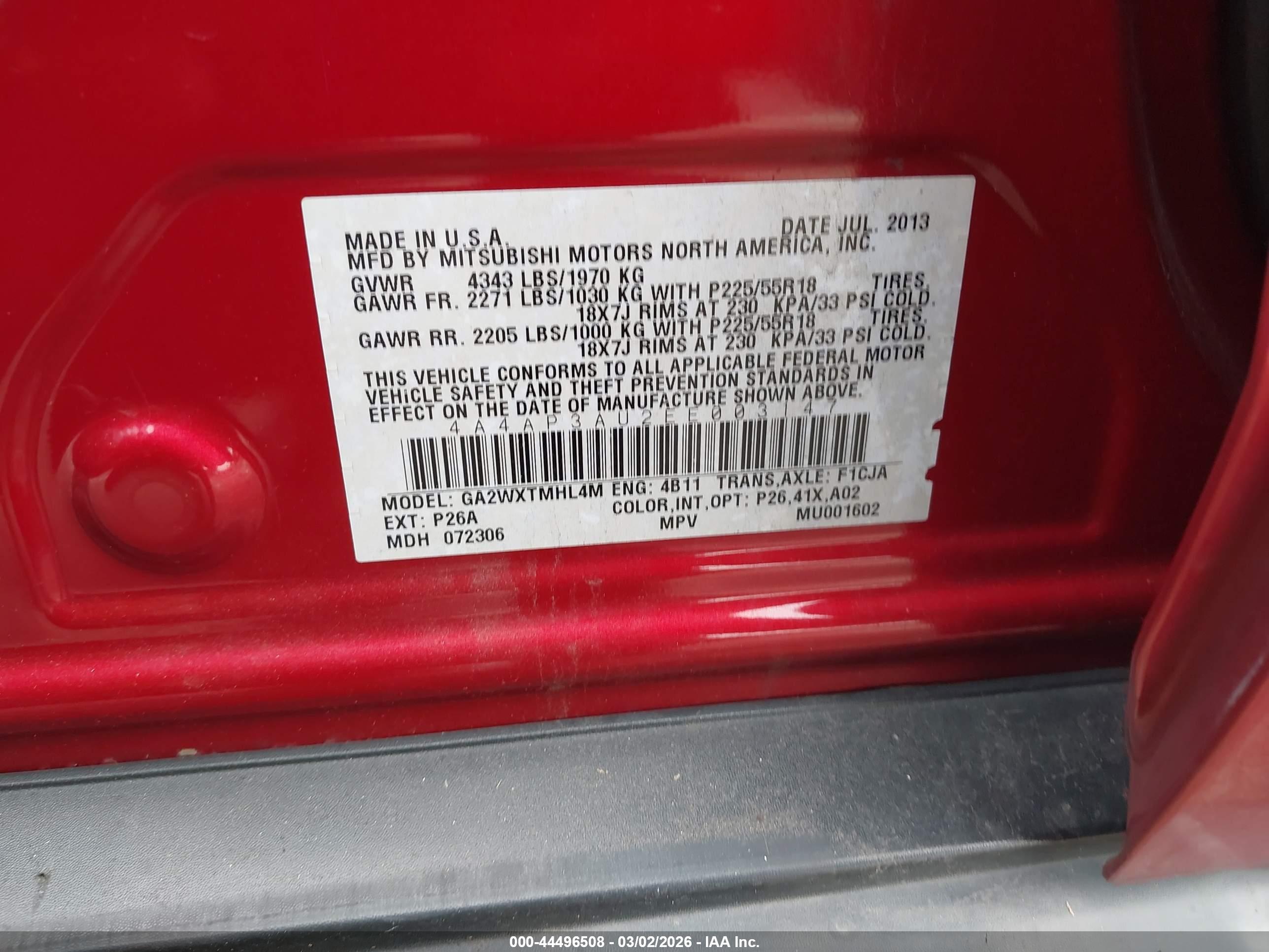 MITSUBISHI OUTLANDER image 9