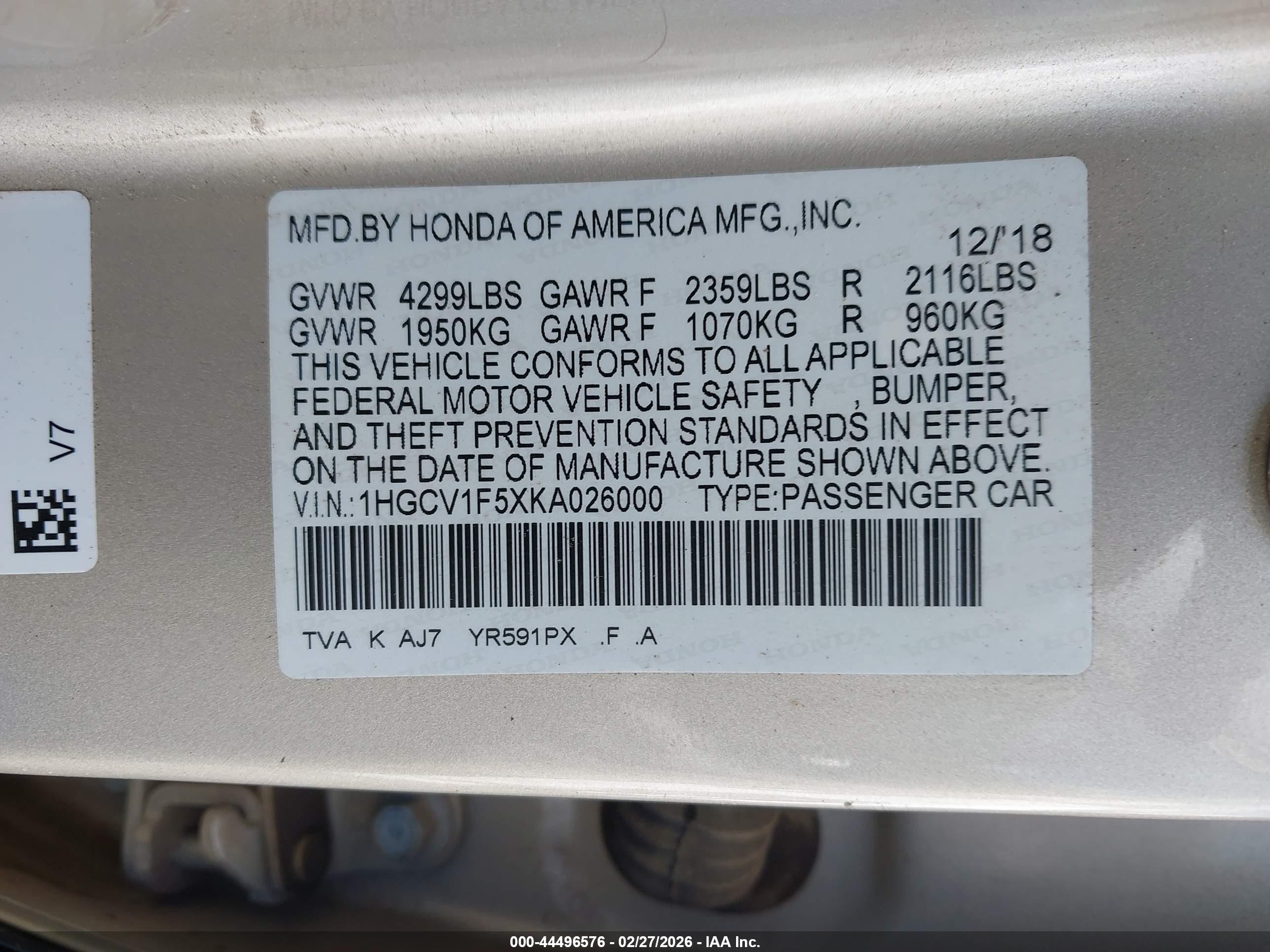 HONDA ACCORD image 9