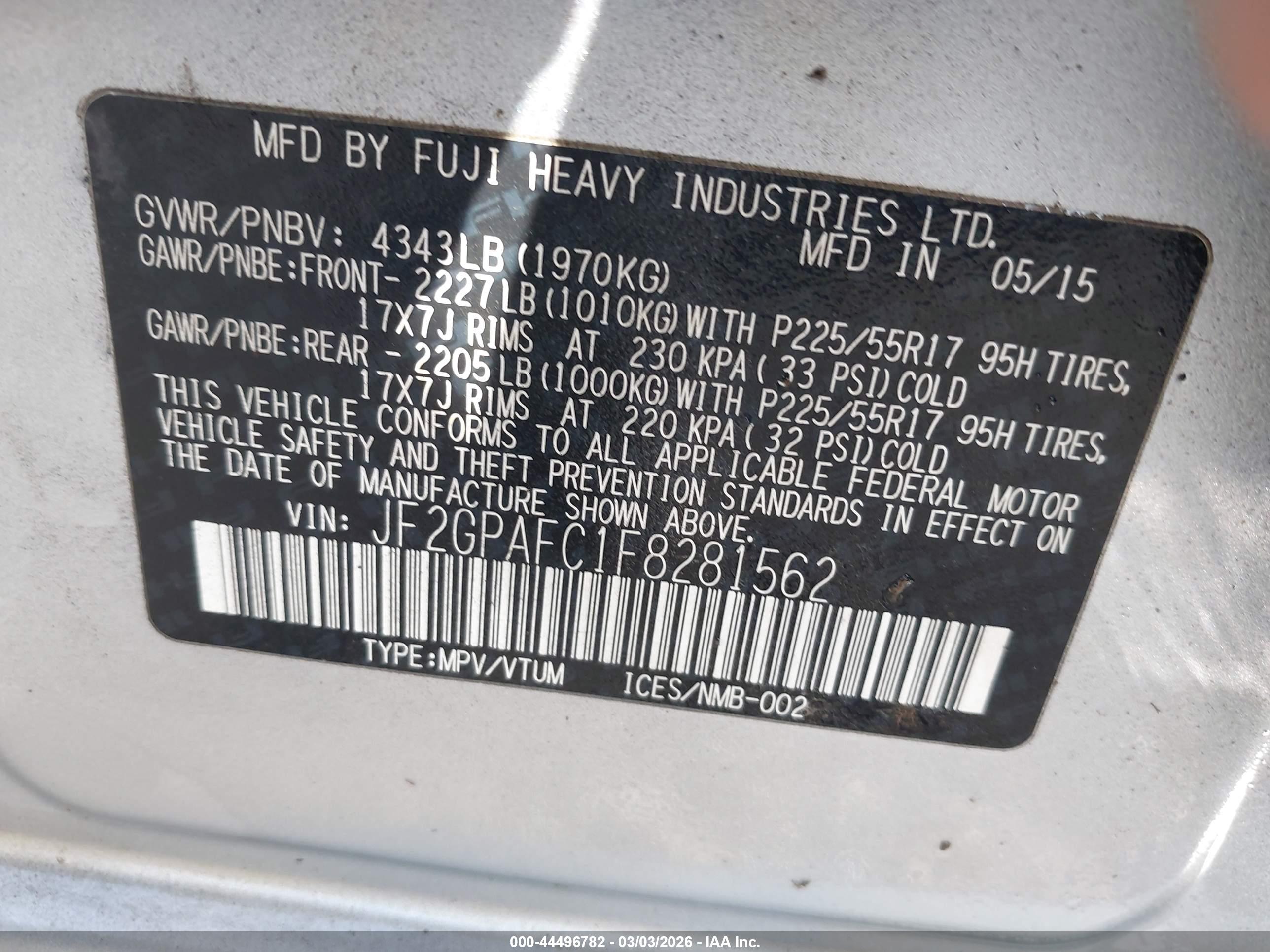 SUBARU XV image 9