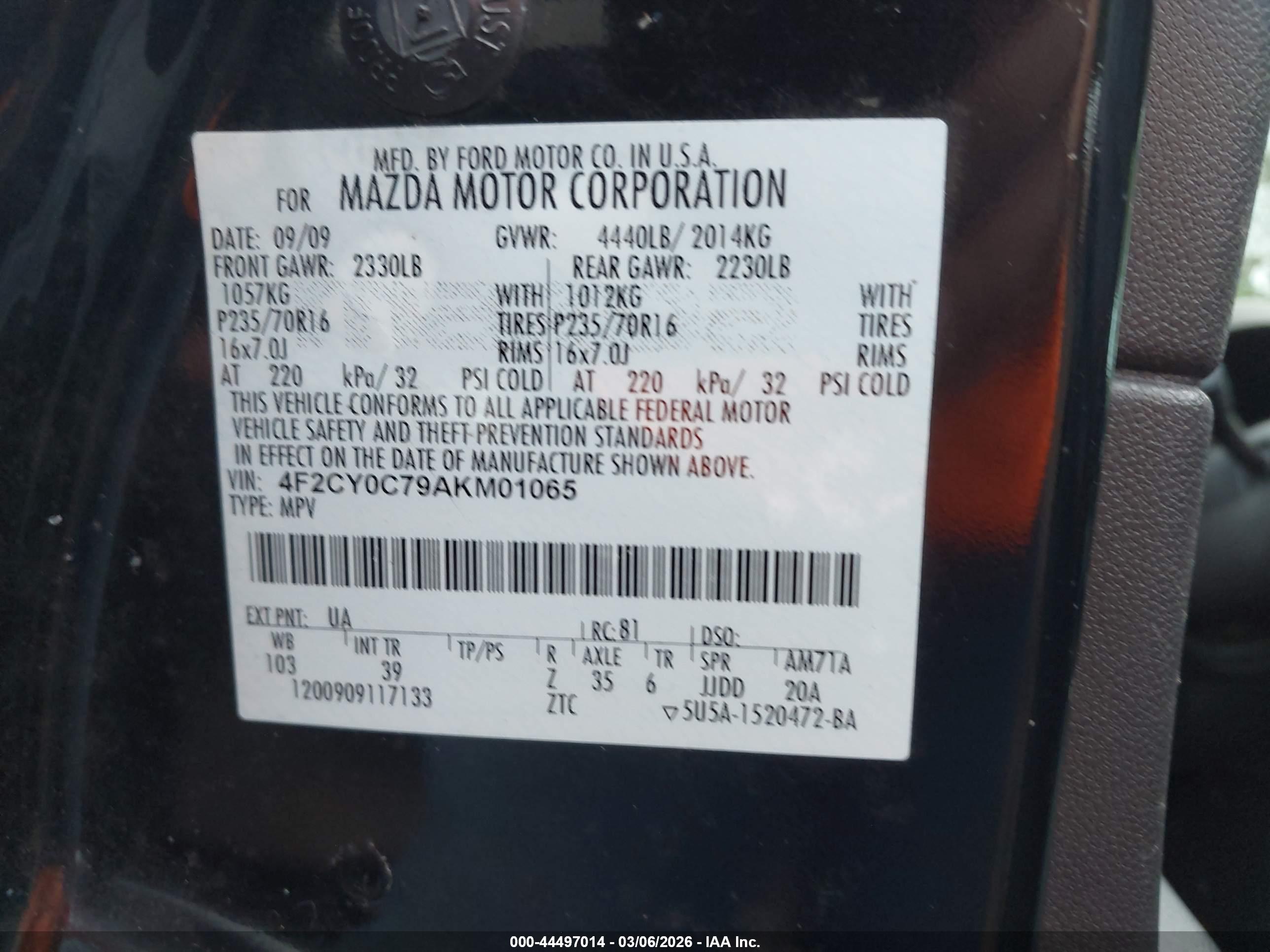MAZDA TRIBUTE image 9