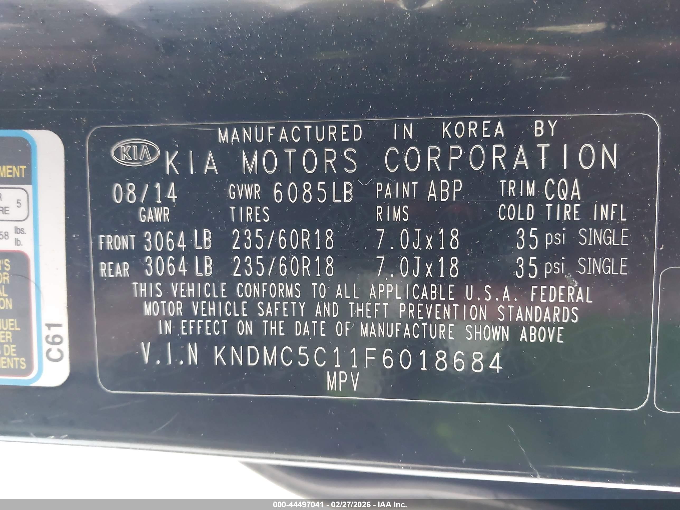 KIA SEDONA image 9