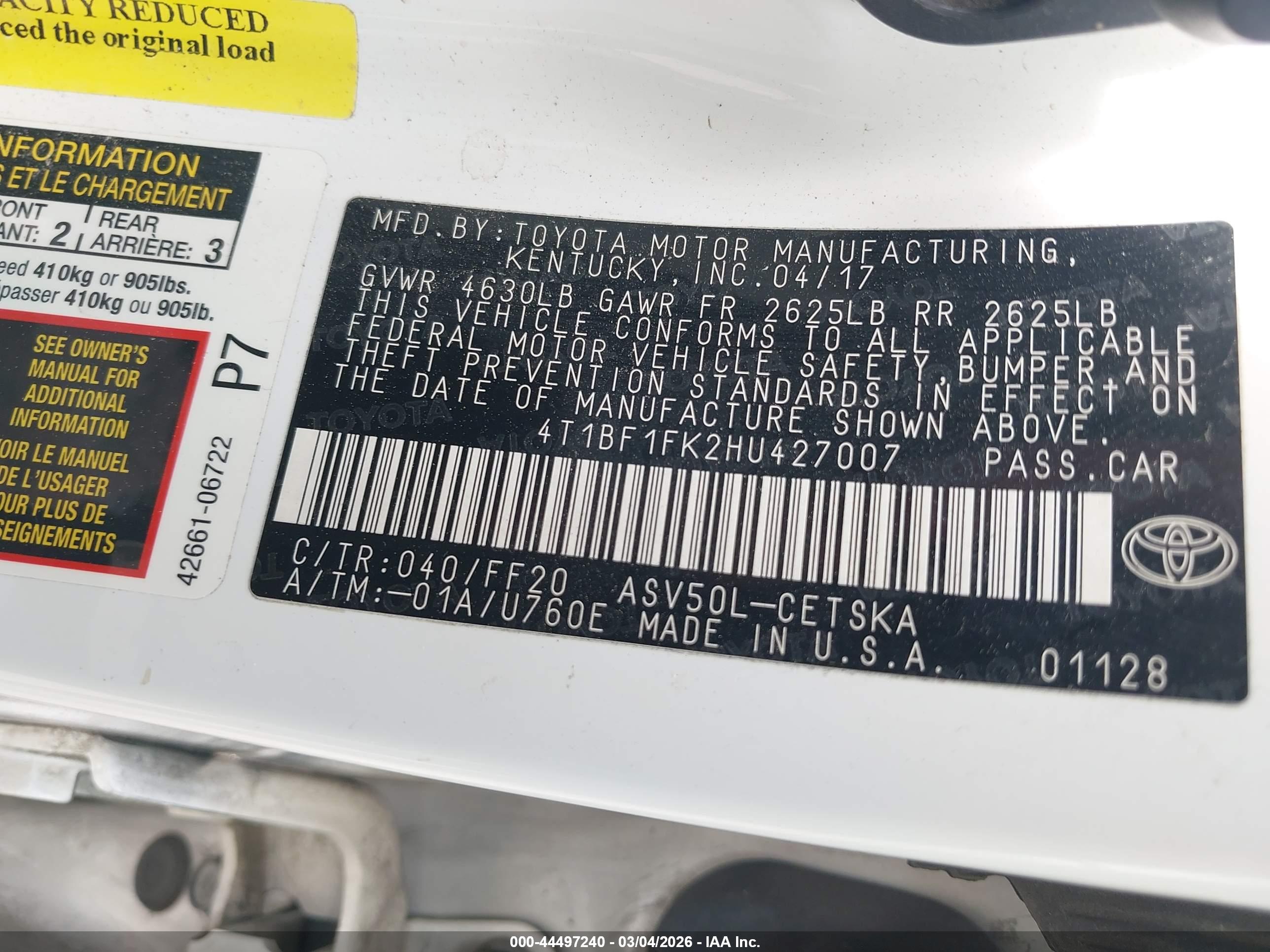 TOYOTA CAMRY image 9