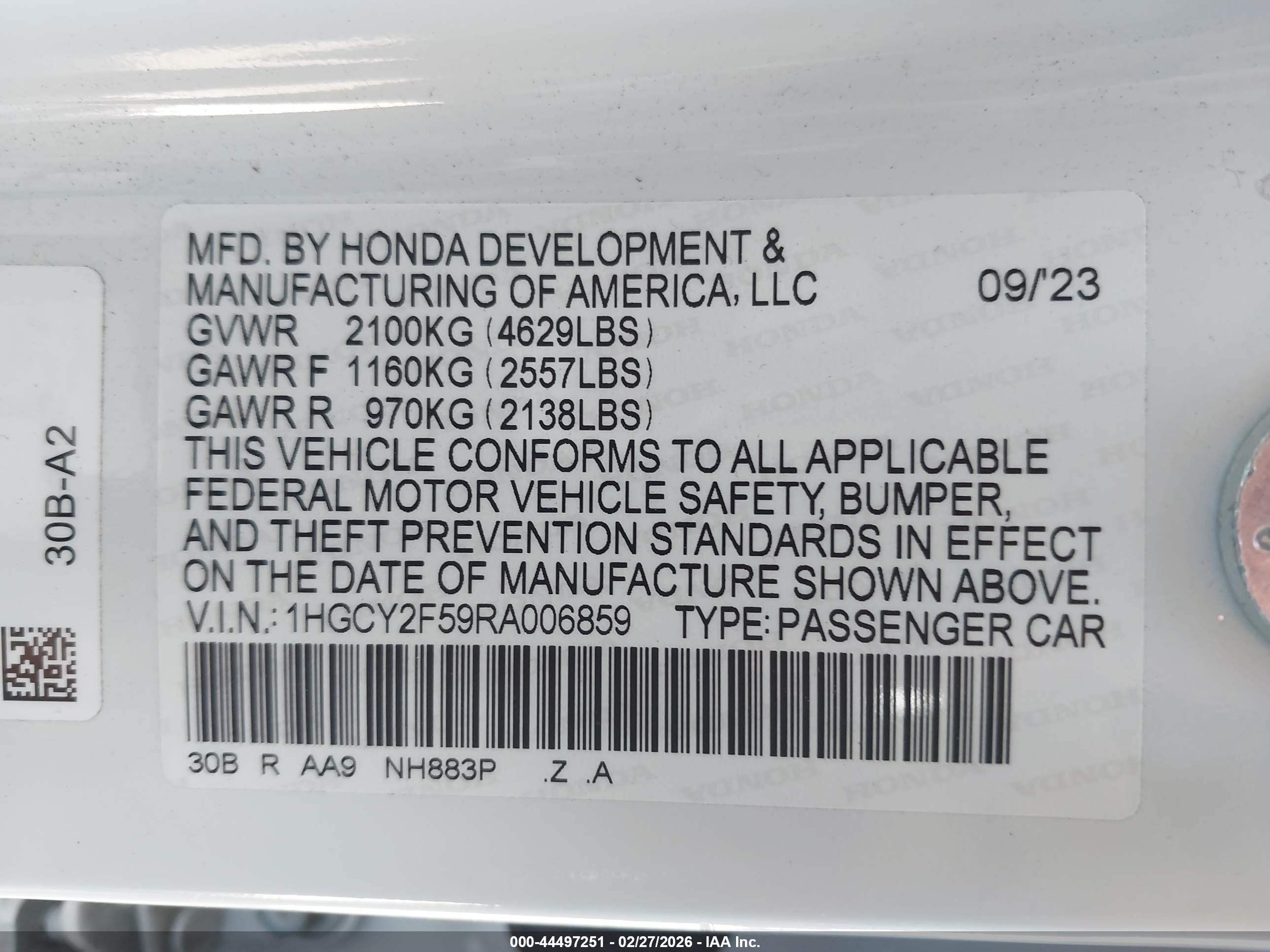 HONDA ACCORD image 9