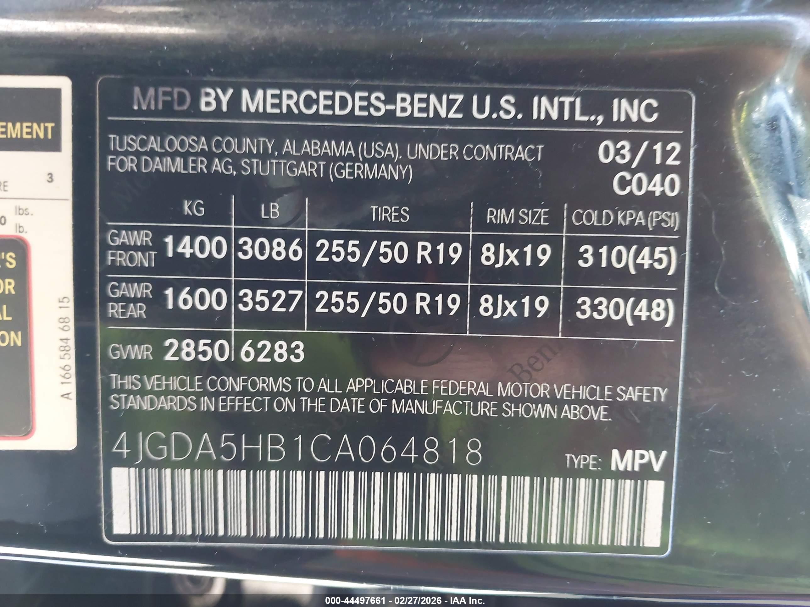 MERCEDES-BENZ ML image 9