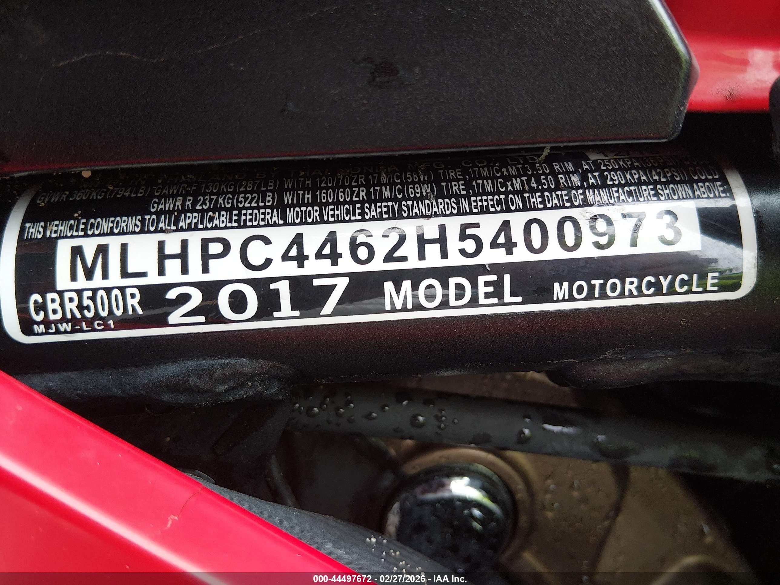 HONDA CBR500 image 10