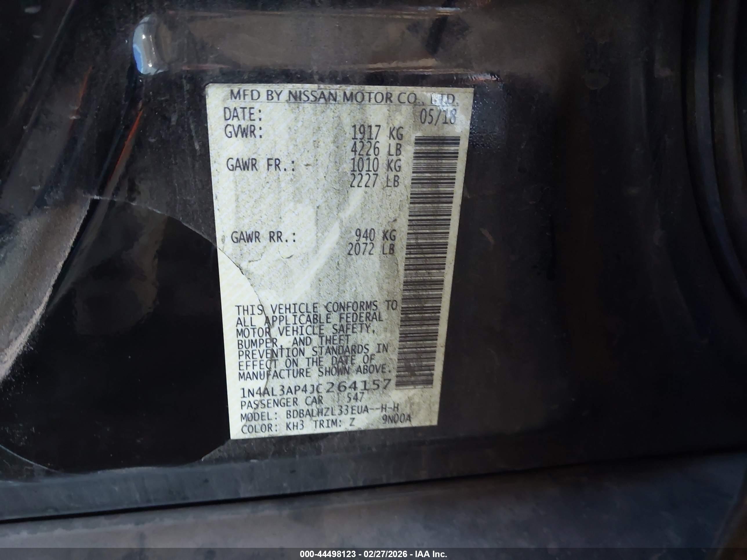 NISSAN ALTIMA image 9