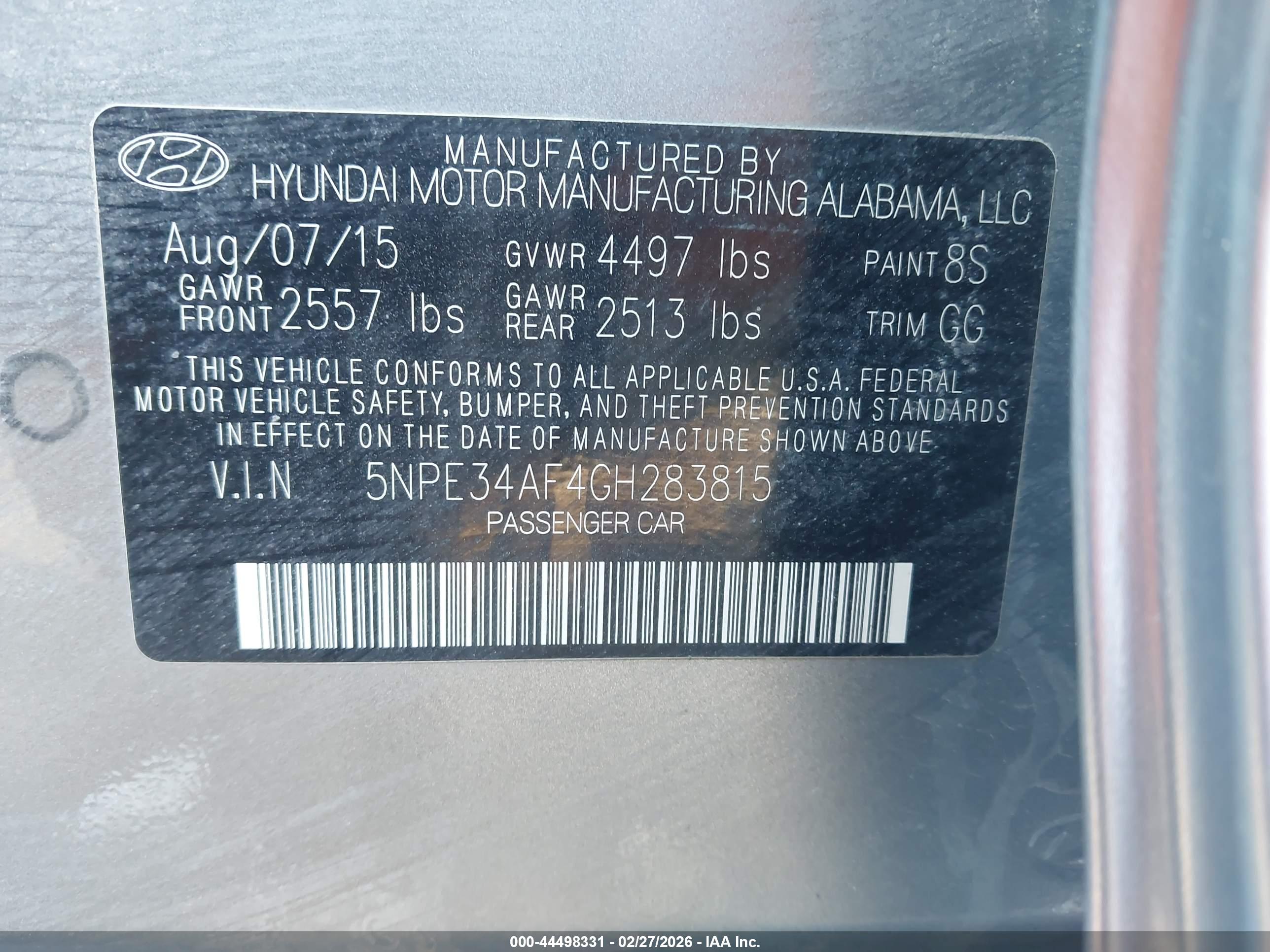 HYUNDAI SONATA image 9